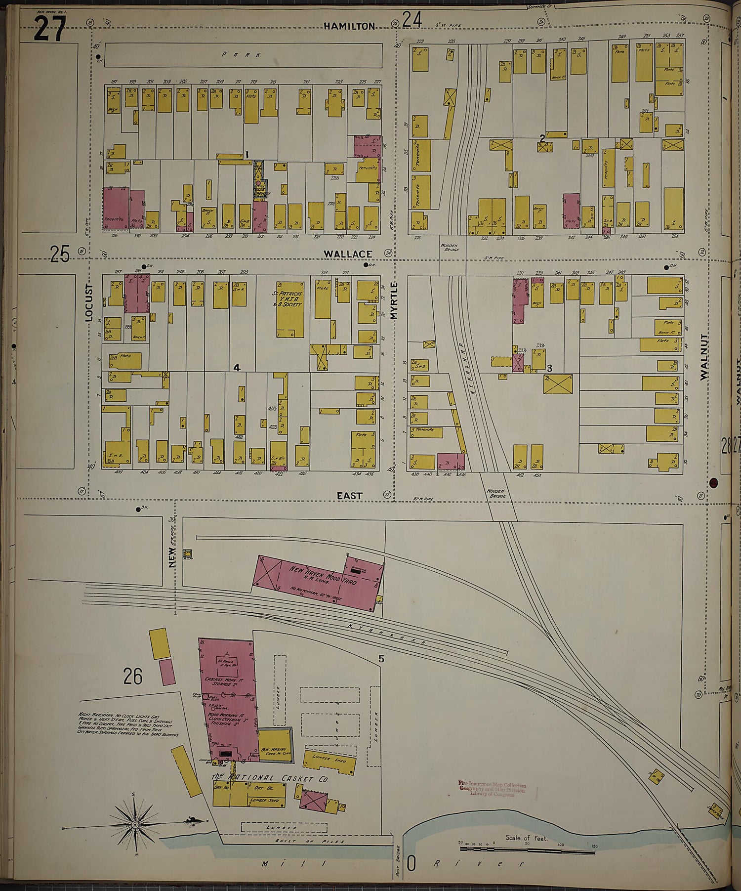 This old map of New Haven, New Haven County, Connecticut was created by Sanborn Map Company in 1901