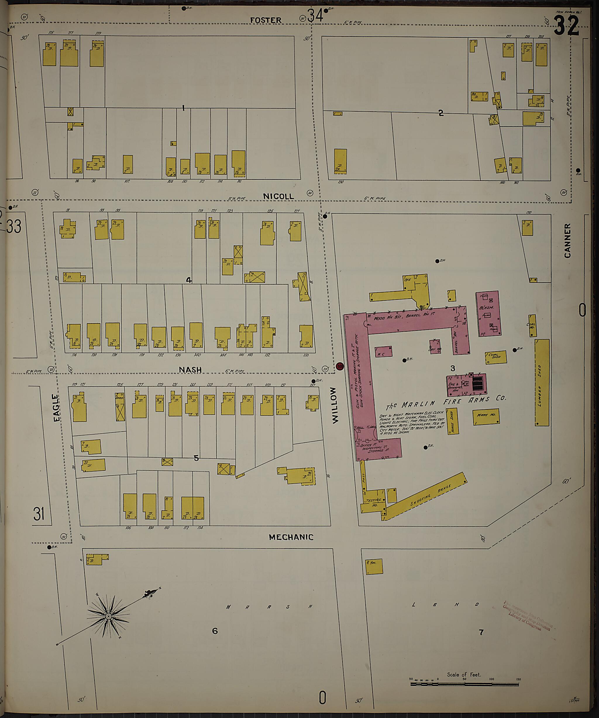 This old map of New Haven, New Haven County, Connecticut was created by Sanborn Map Company in 1901