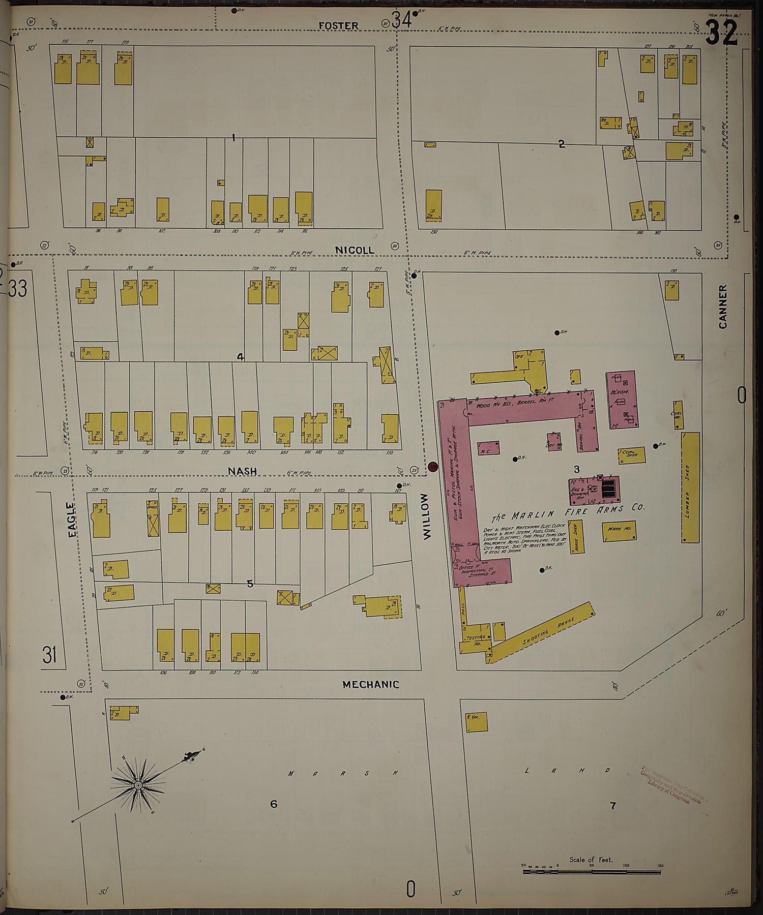 This old map of New Haven, New Haven County, Connecticut was created by Sanborn Map Company in 1901