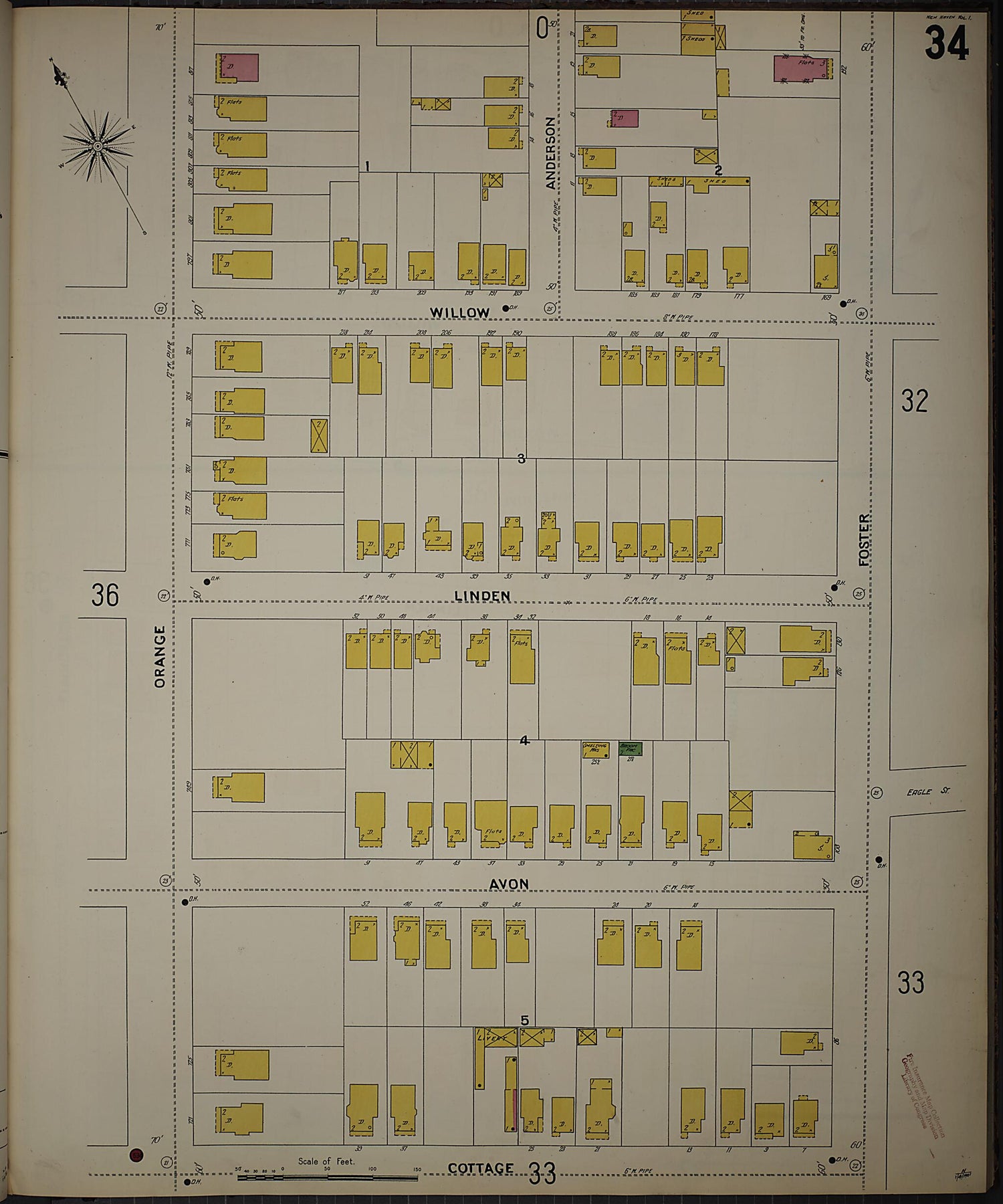 This old map of New Haven, New Haven County, Connecticut was created by Sanborn Map Company in 1901