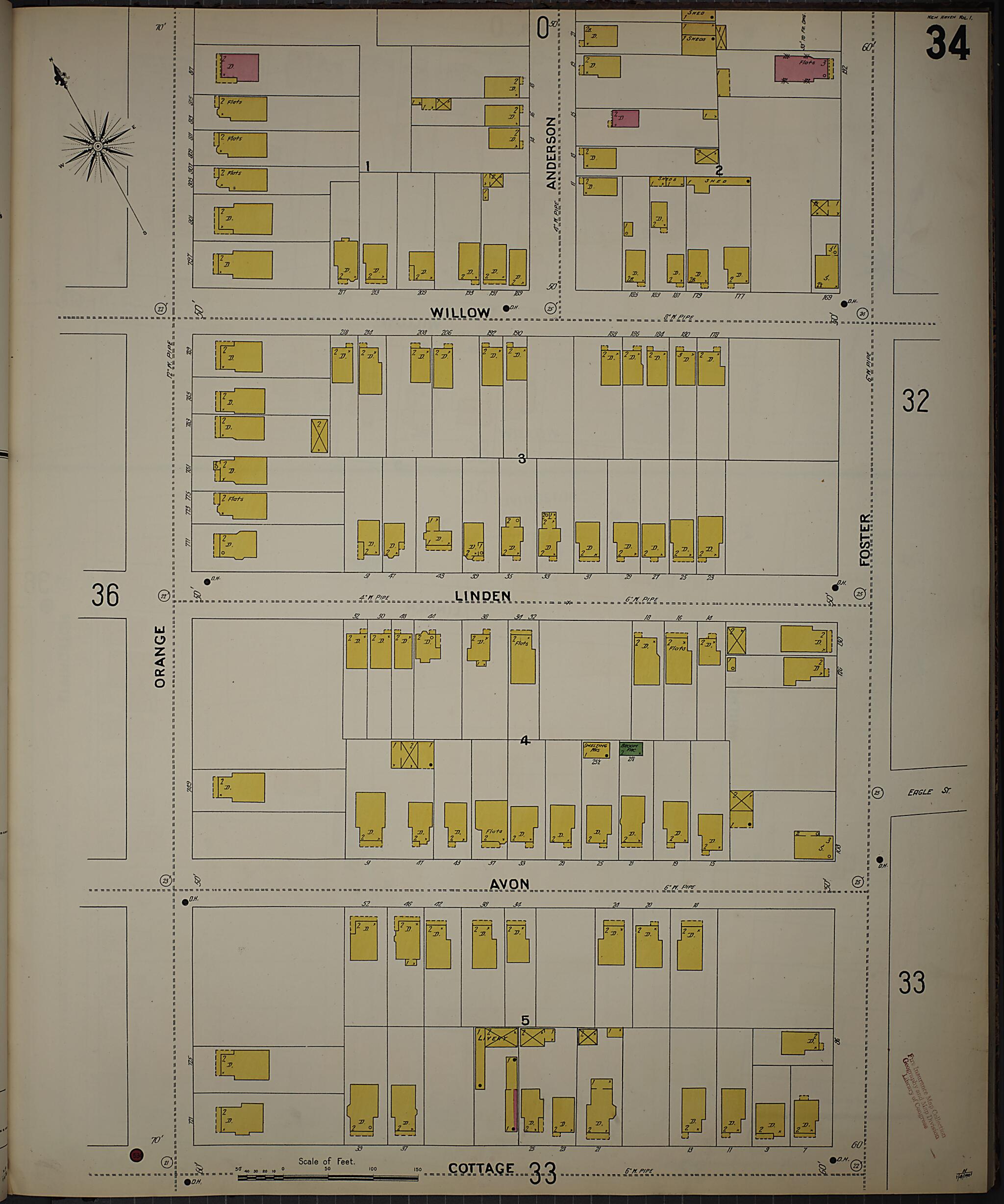 This old map of New Haven, New Haven County, Connecticut was created by Sanborn Map Company in 1901