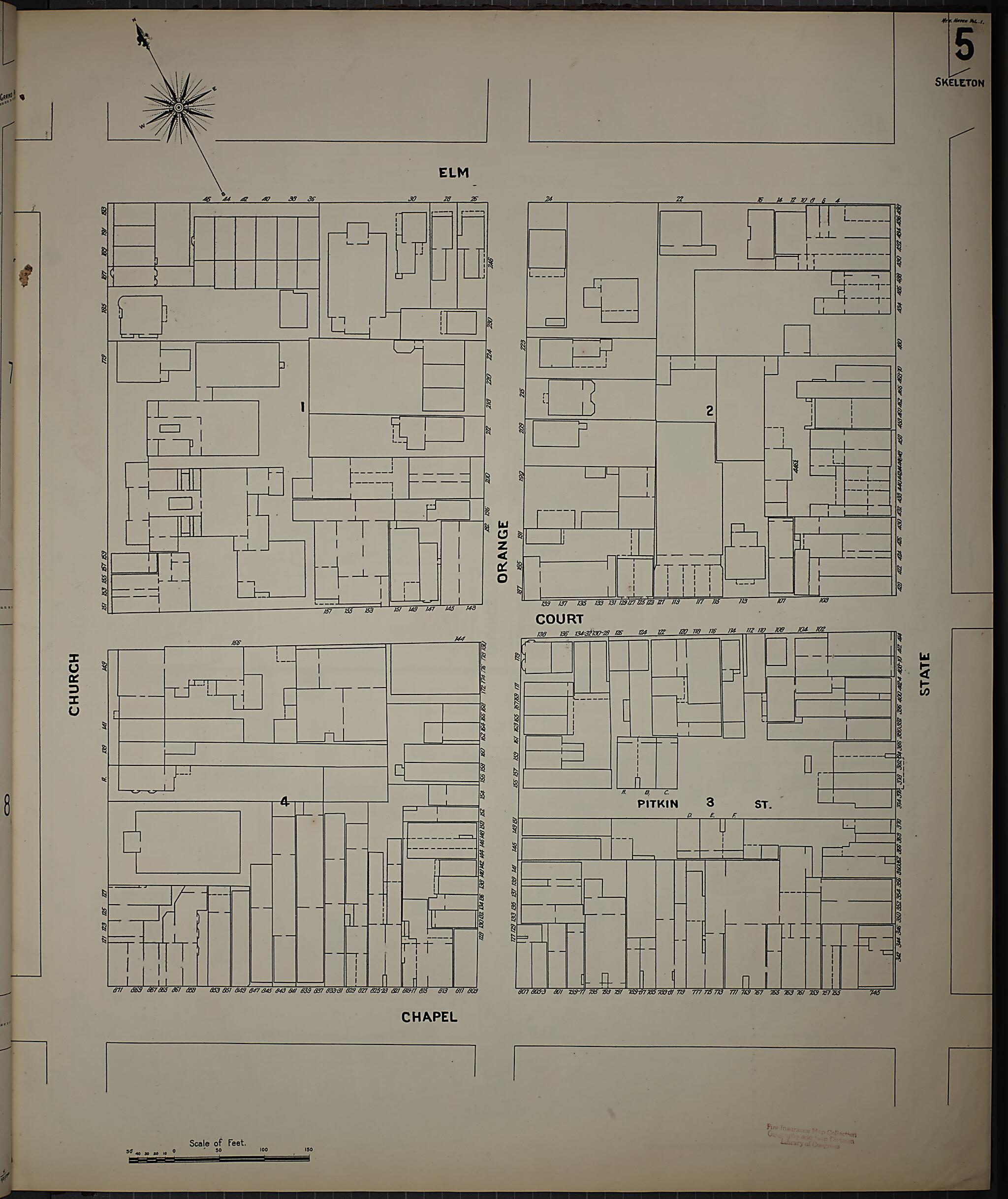 This old map of New Haven, New Haven County, Connecticut was created by Sanborn Map Company in 1901