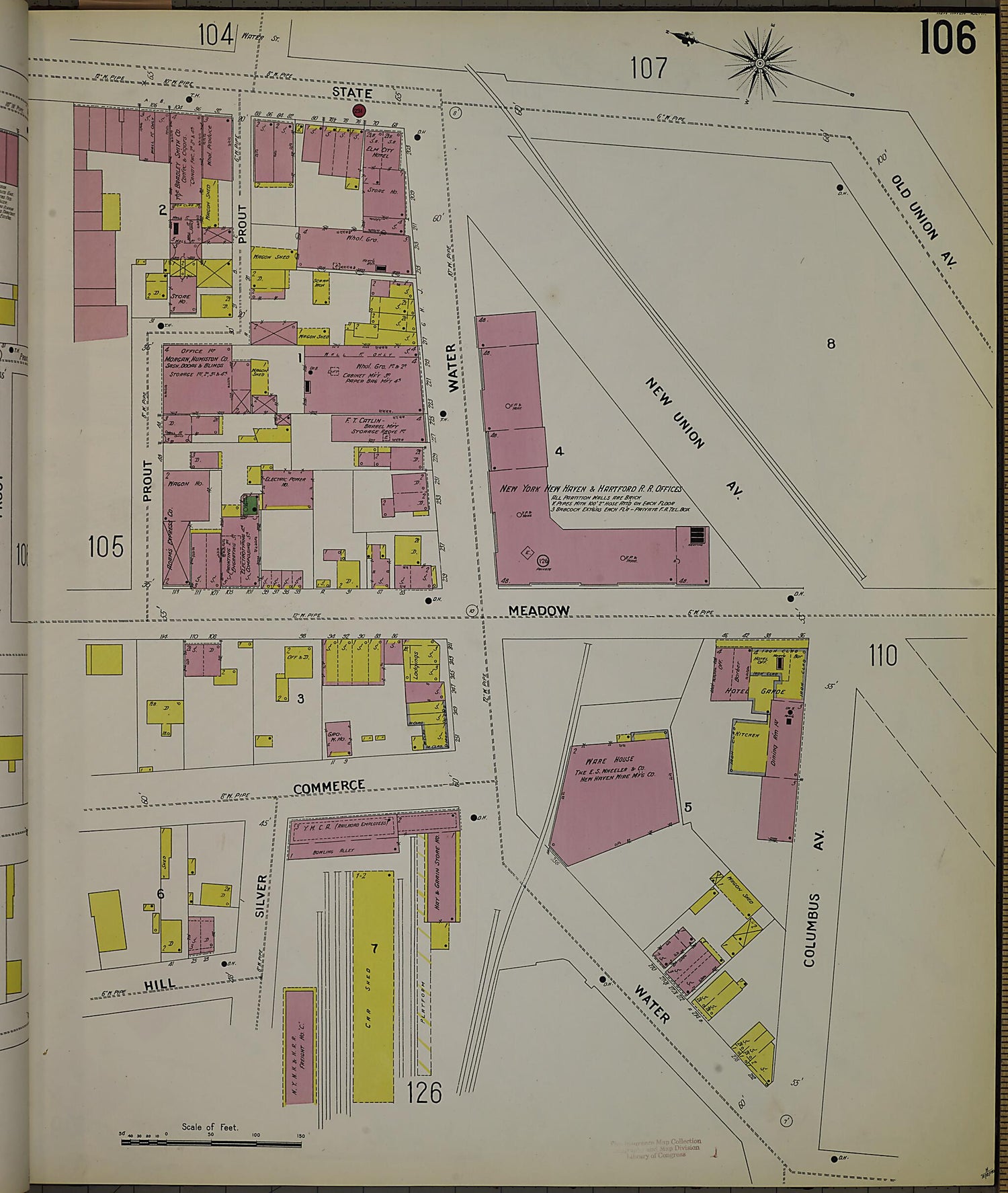This old map of New Haven, New Haven County, Connecticut was created by Sanborn Map Company in 1901