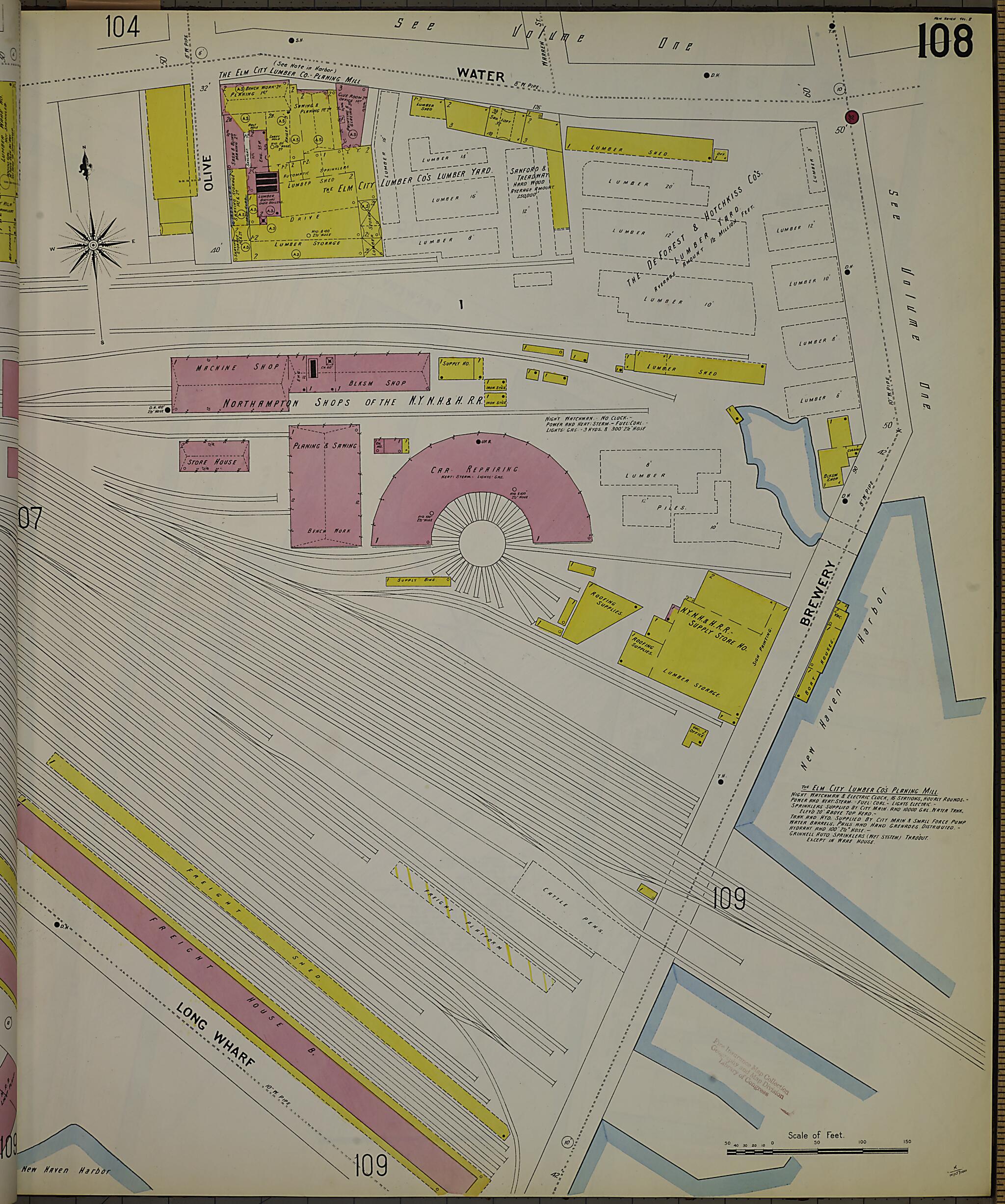 This old map of New Haven, New Haven County, Connecticut was created by Sanborn Map Company in 1901