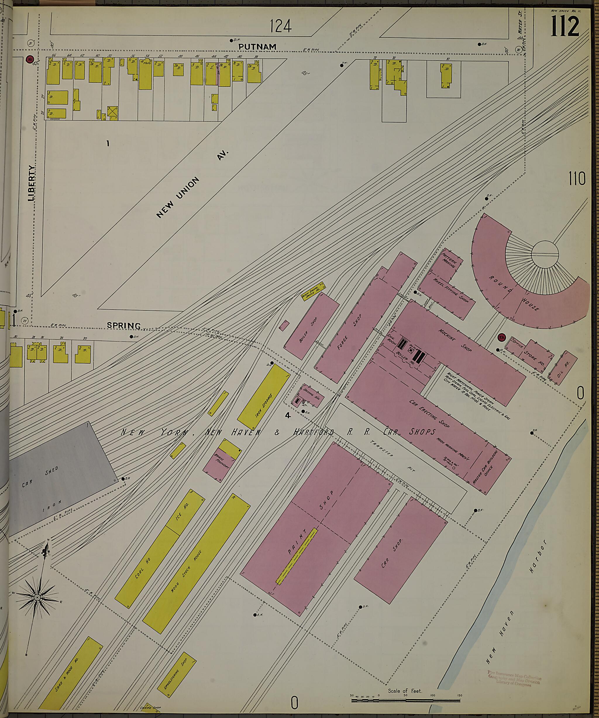 This old map of New Haven, New Haven County, Connecticut was created by Sanborn Map Company in 1901