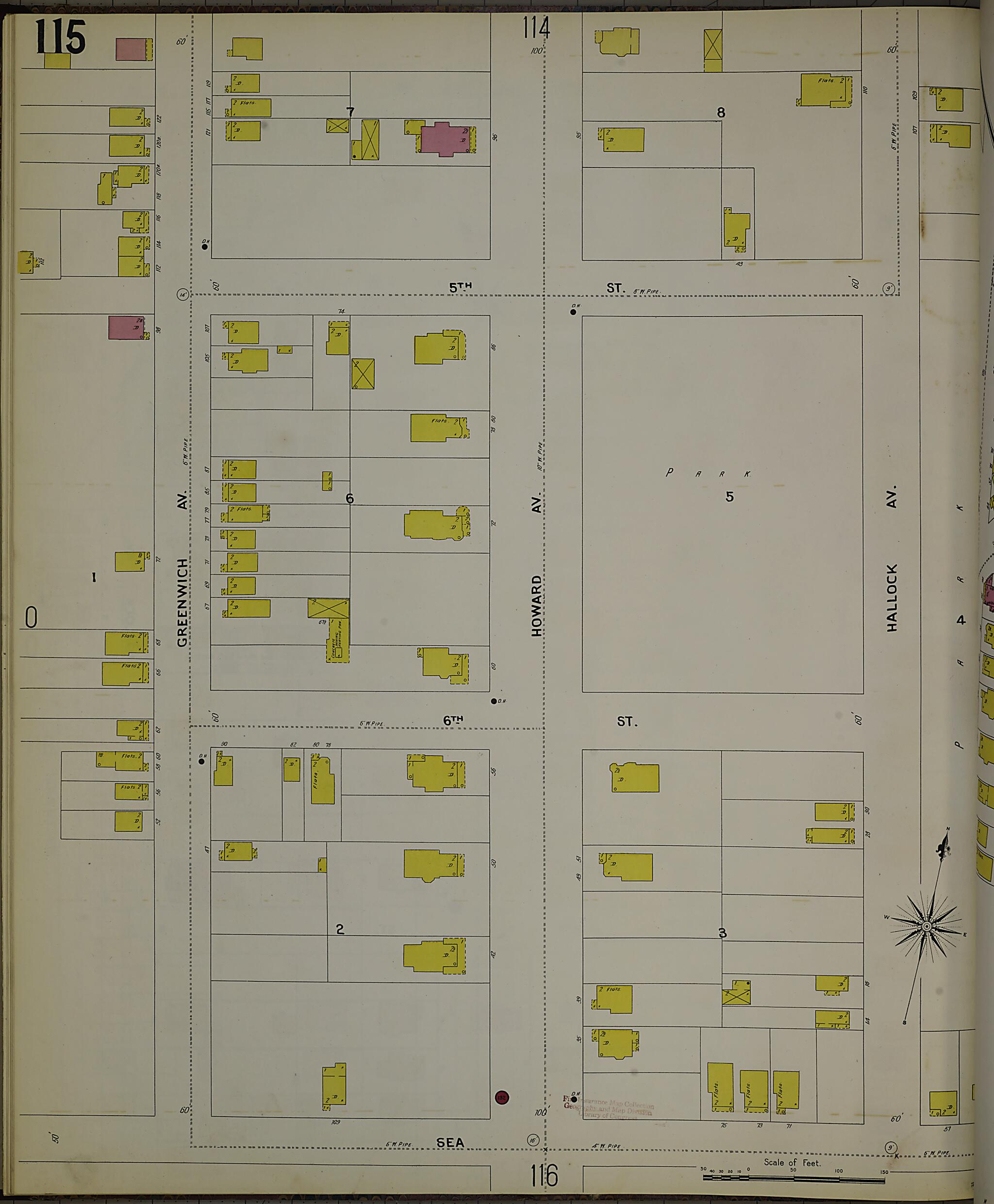 This old map of New Haven, New Haven County, Connecticut was created by Sanborn Map Company in 1901