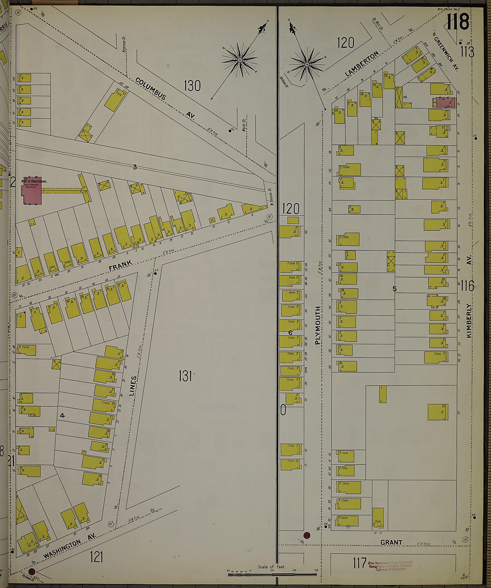 This old map of New Haven, New Haven County, Connecticut was created by Sanborn Map Company in 1901