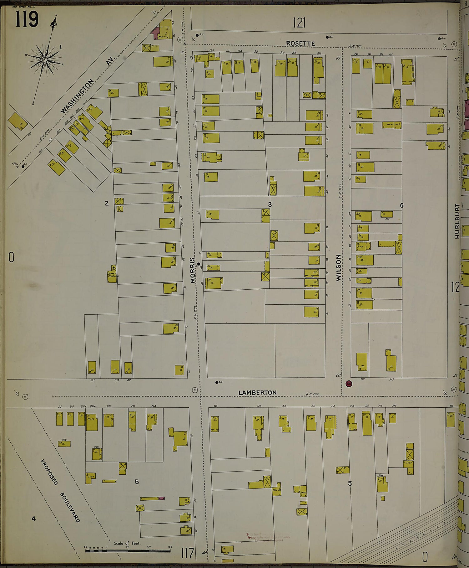 This old map of New Haven, New Haven County, Connecticut was created by Sanborn Map Company in 1901