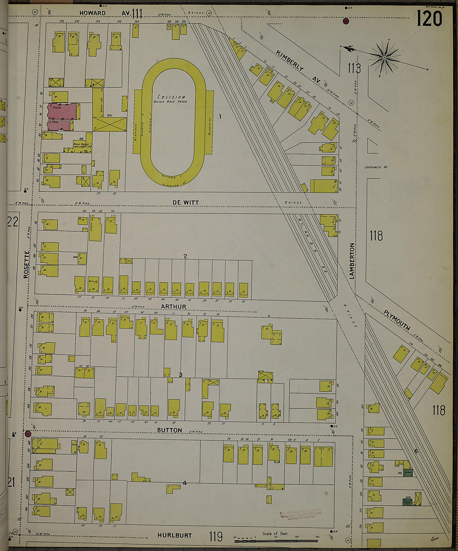 This old map of New Haven, New Haven County, Connecticut was created by Sanborn Map Company in 1901
