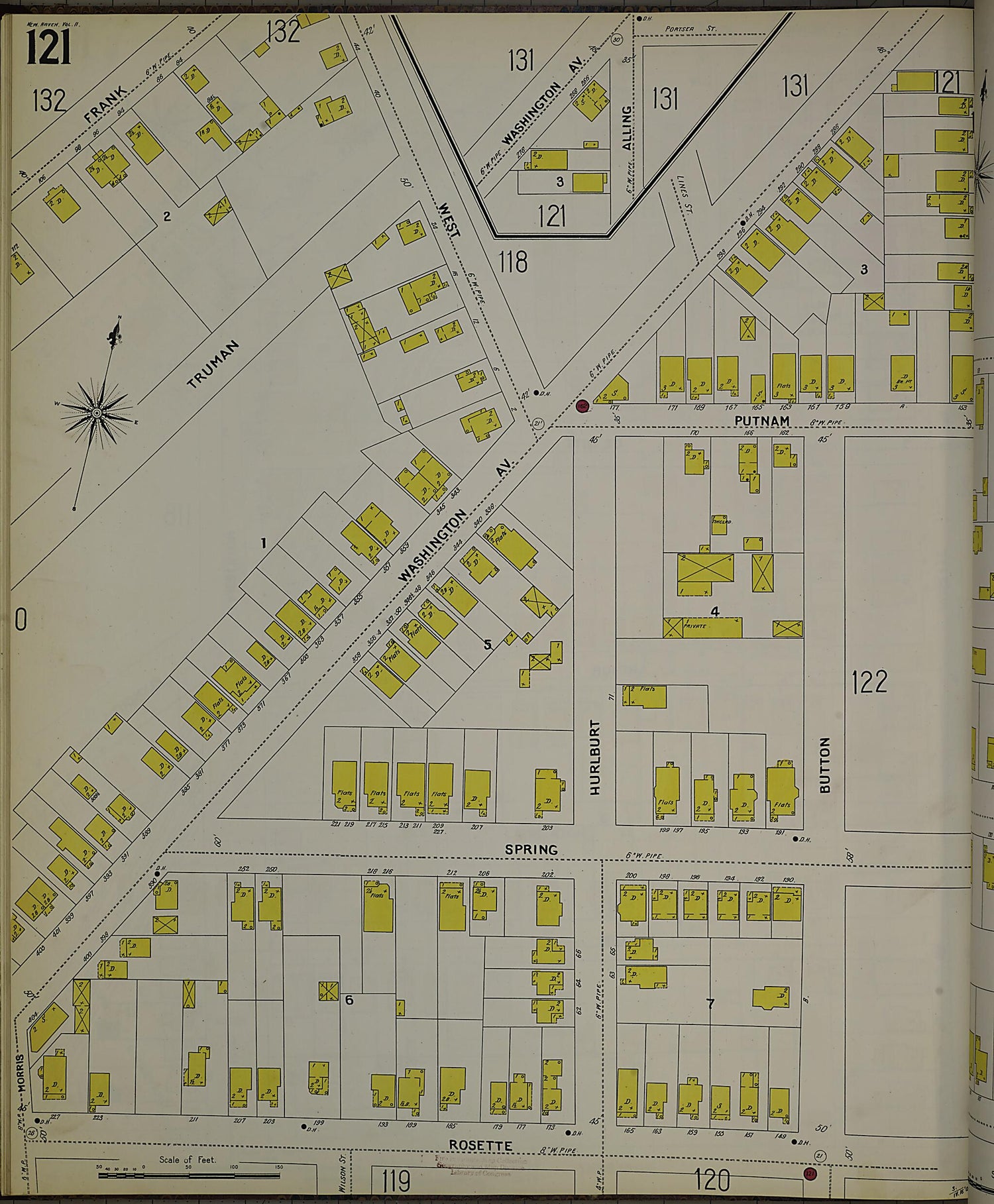 This old map of New Haven, New Haven County, Connecticut was created by Sanborn Map Company in 1901