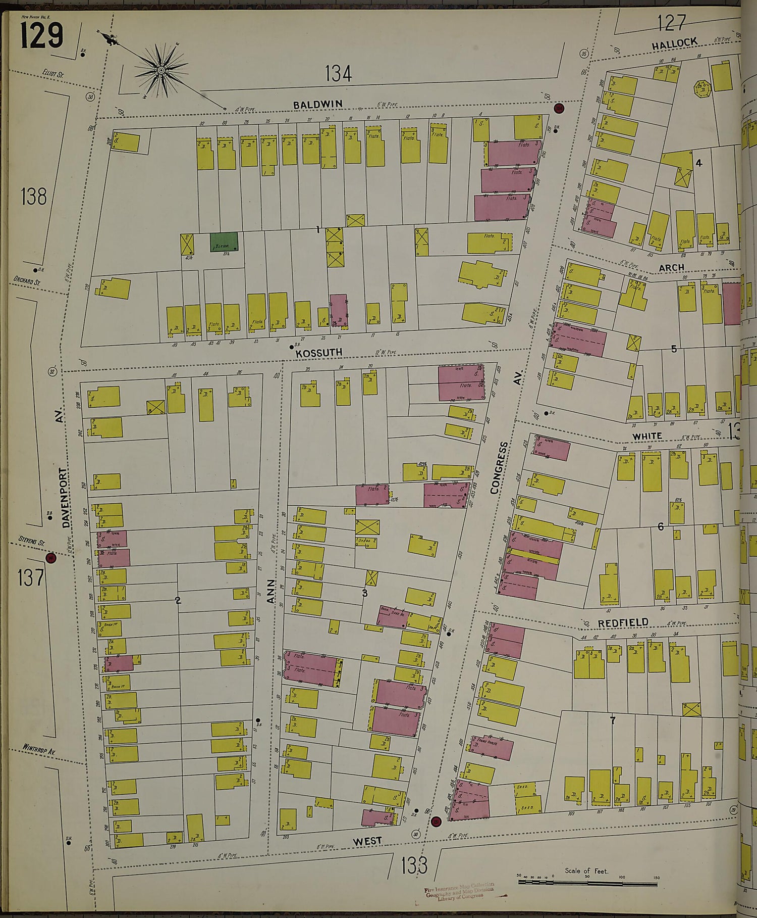 This old map of New Haven, New Haven County, Connecticut was created by Sanborn Map Company in 1901