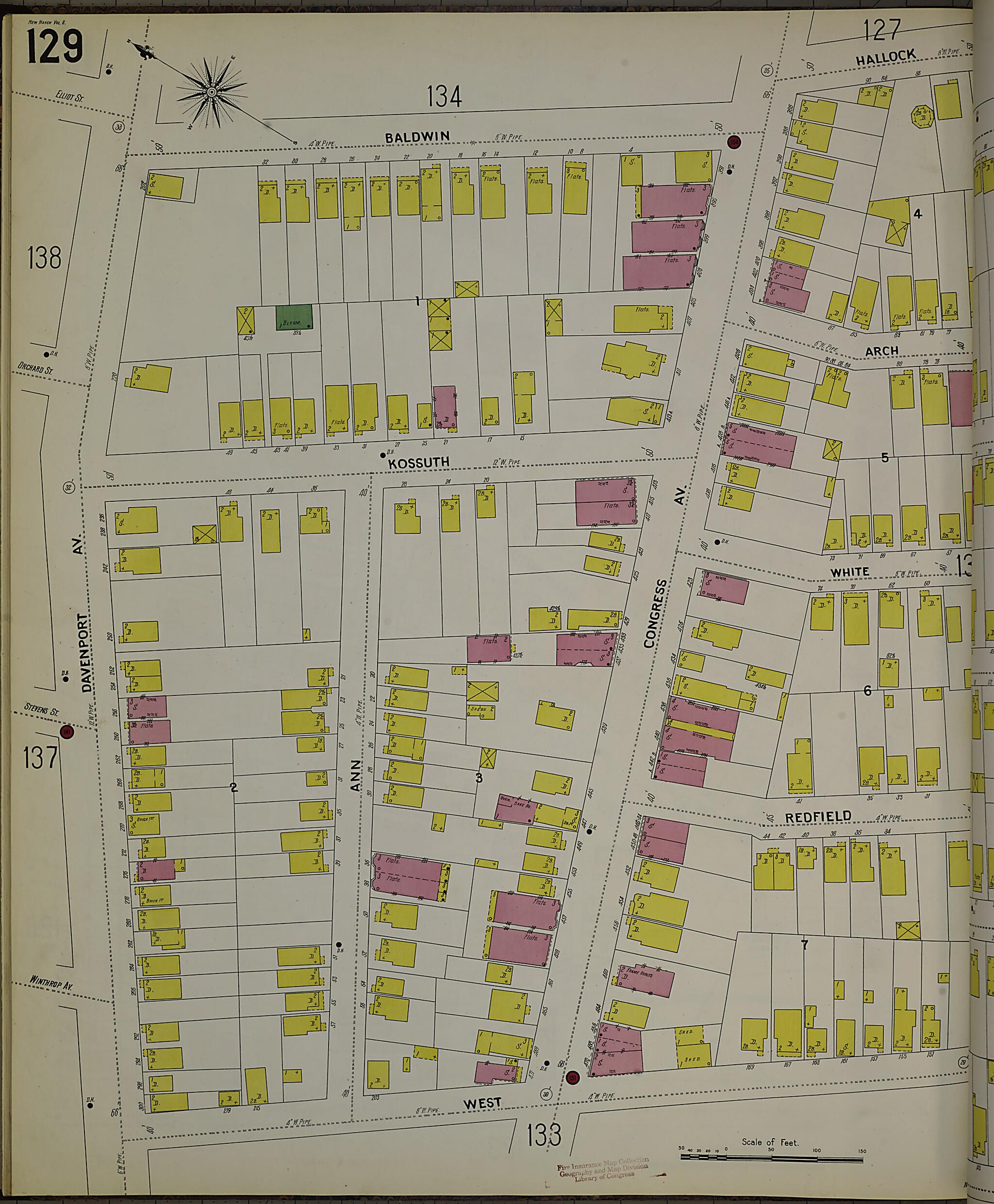 This old map of New Haven, New Haven County, Connecticut was created by Sanborn Map Company in 1901