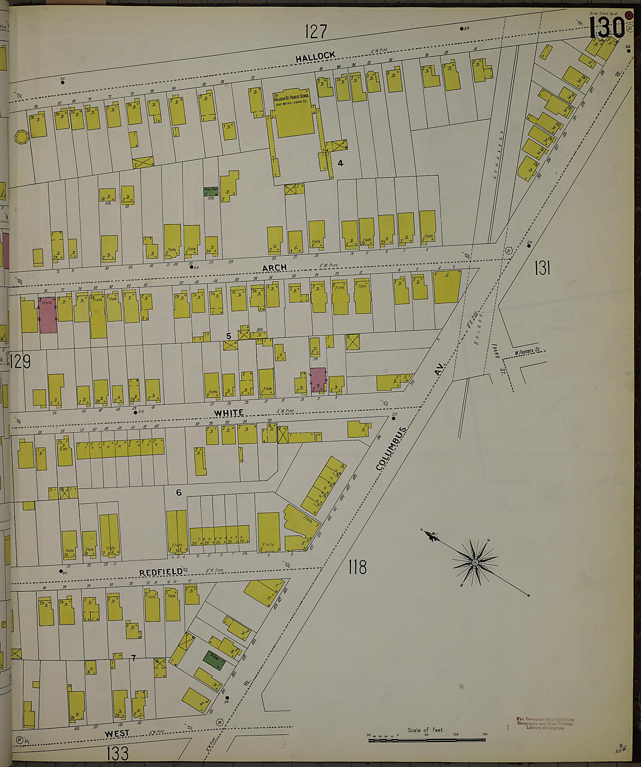 This old map of New Haven, New Haven County, Connecticut was created by Sanborn Map Company in 1901