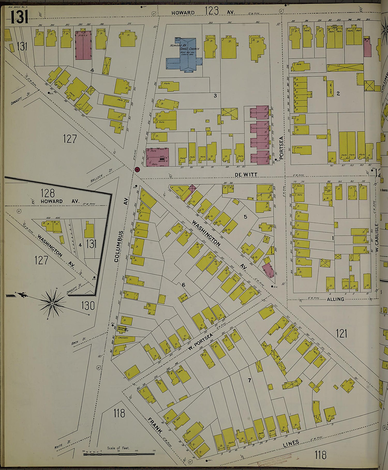 This old map of New Haven, New Haven County, Connecticut was created by Sanborn Map Company in 1901