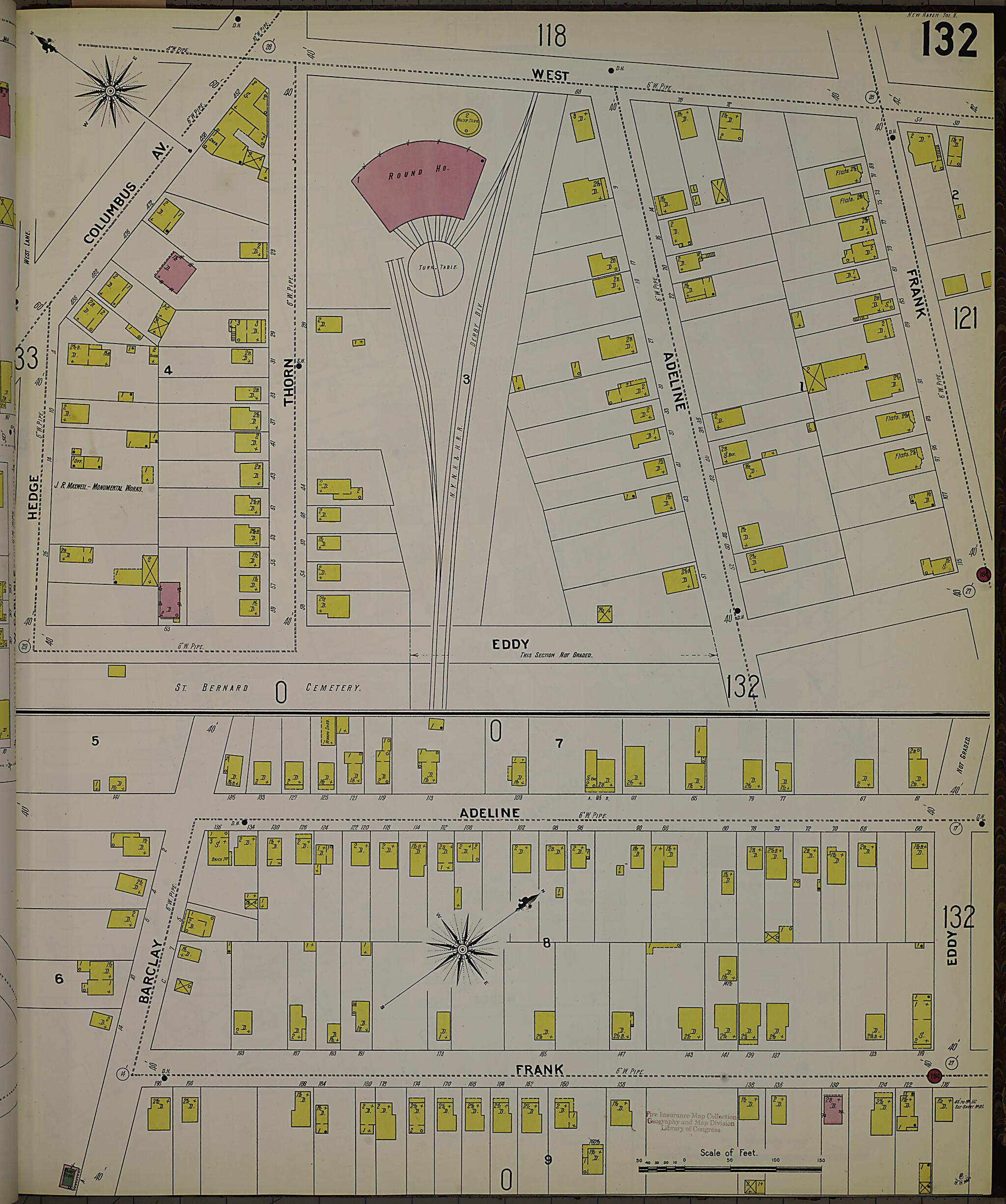 This old map of New Haven, New Haven County, Connecticut was created by Sanborn Map Company in 1901