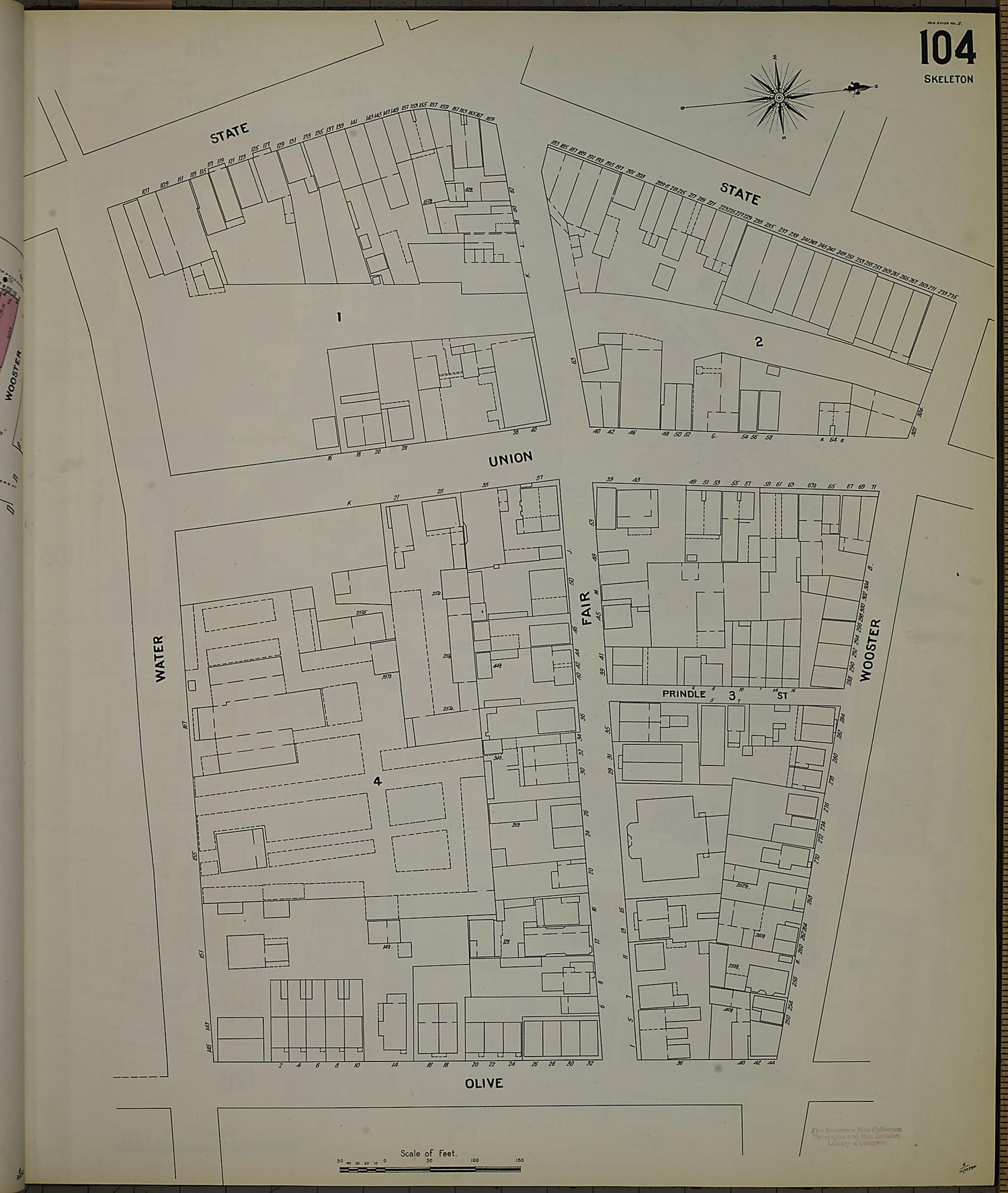 This old map of New Haven, New Haven County, Connecticut was created by Sanborn Map Company in 1901