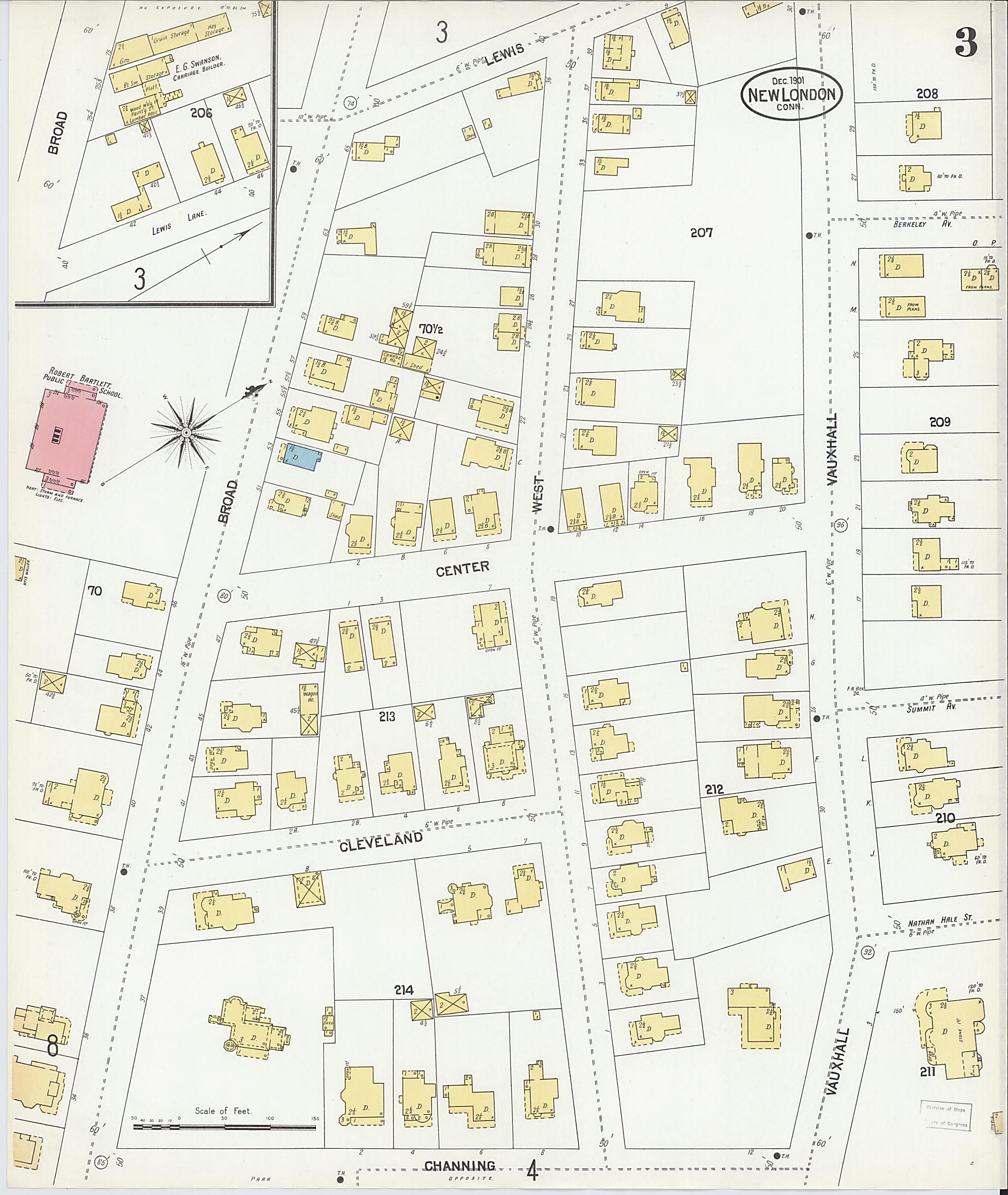 This old map of New London, New London County, Connecticut was created by Sanborn Map Company in 1901