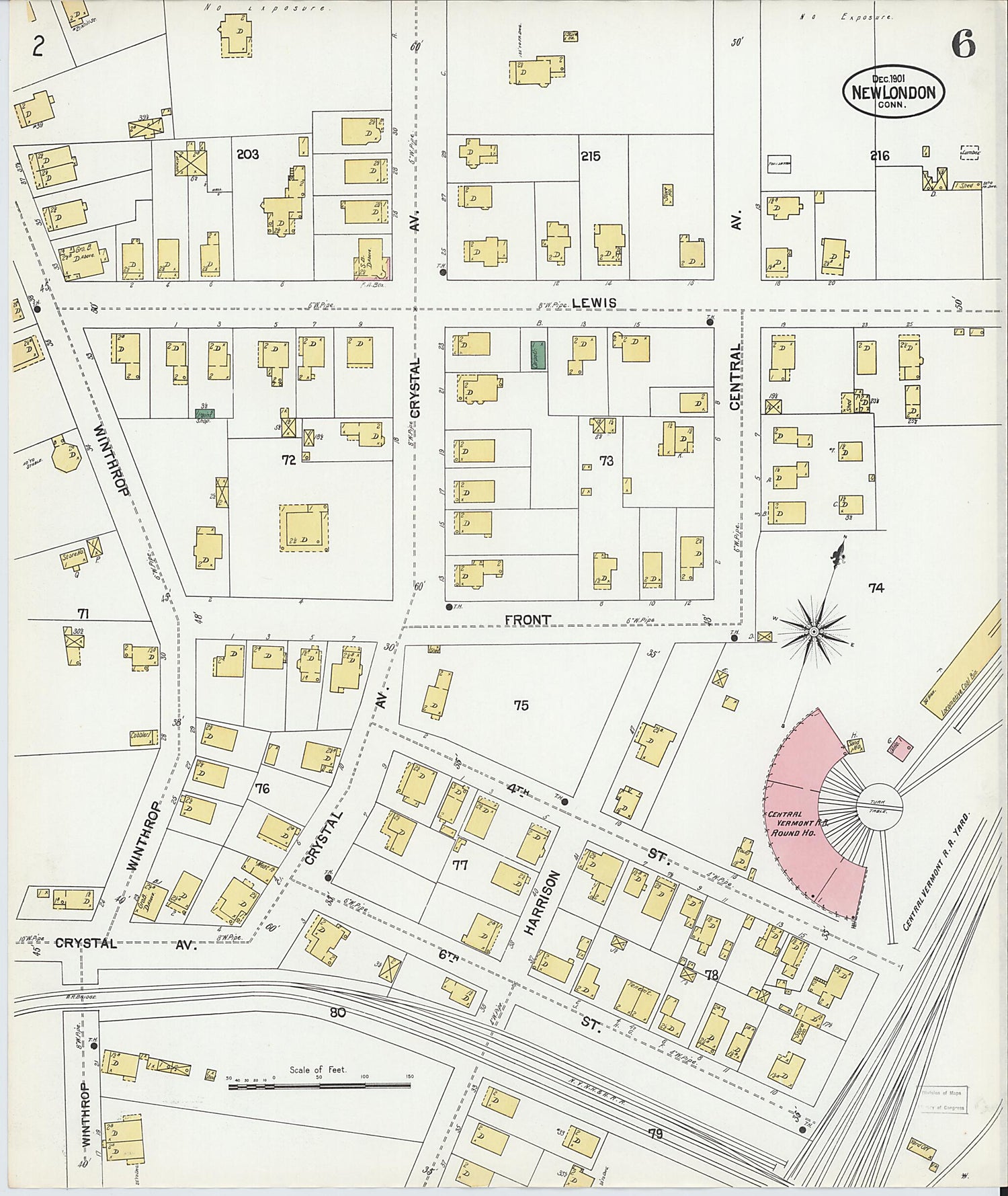 This old map of New London, New London County, Connecticut was created by Sanborn Map Company in 1901