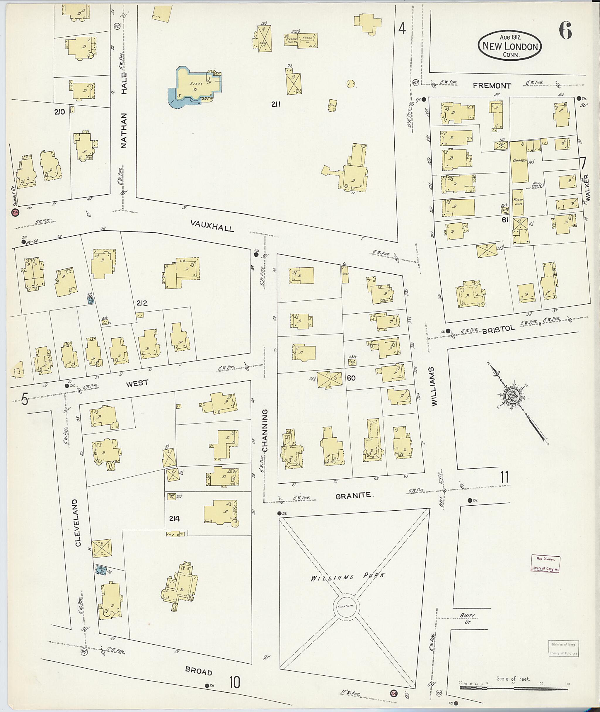 This old map of New London, New London County, Connecticut was created by Sanborn Map Company in 1912