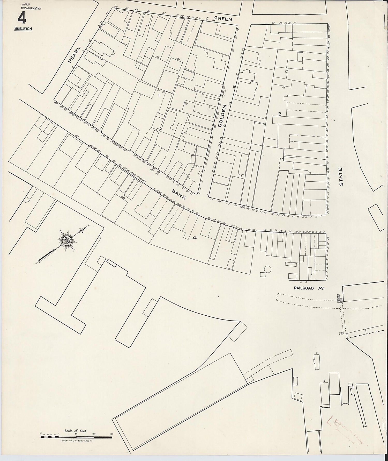 This old map of New London, New London County, Connecticut was created by Sanborn Map Company in 1921