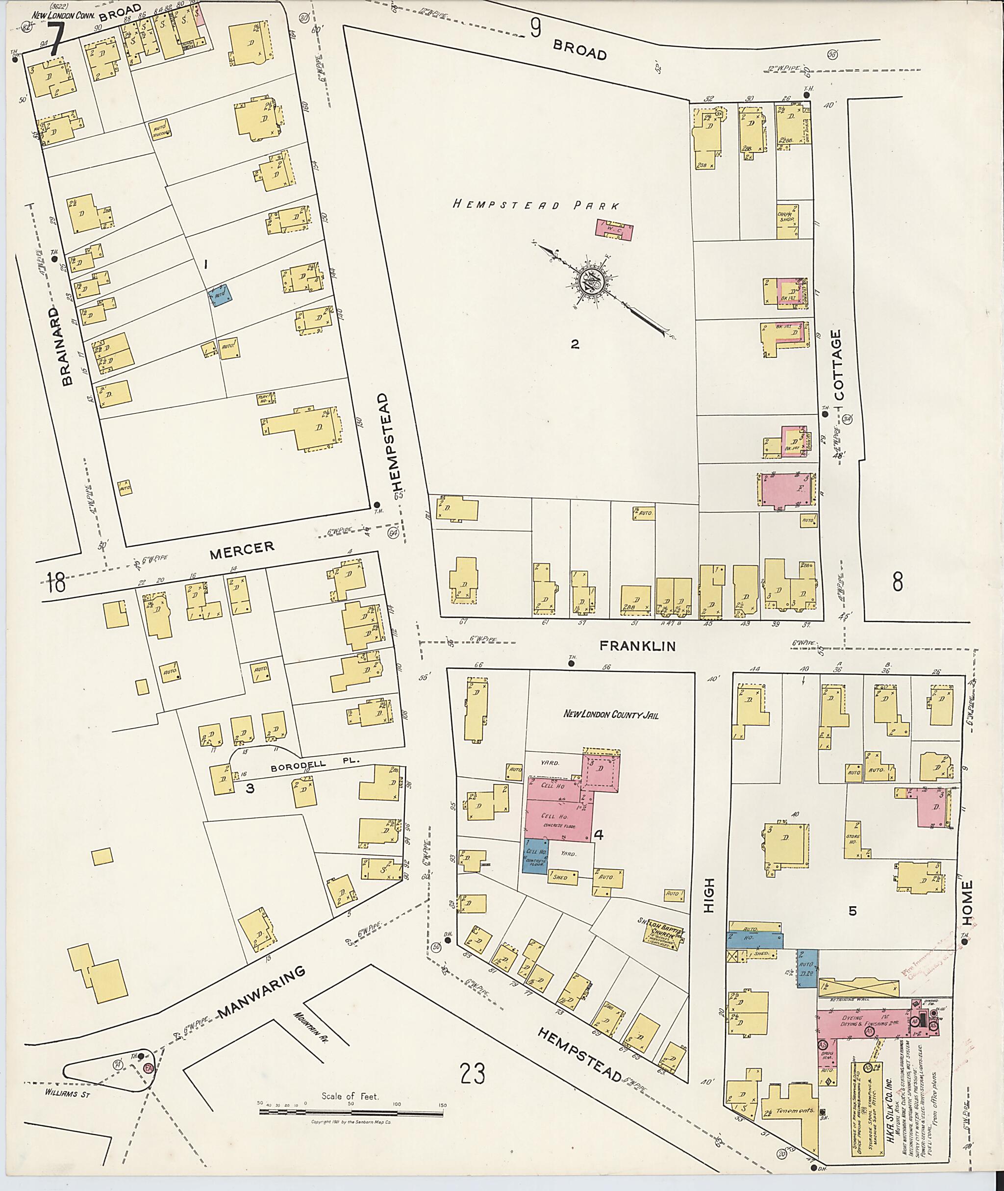 This old map of New London, New London County, Connecticut was created by Sanborn Map Company in 1921