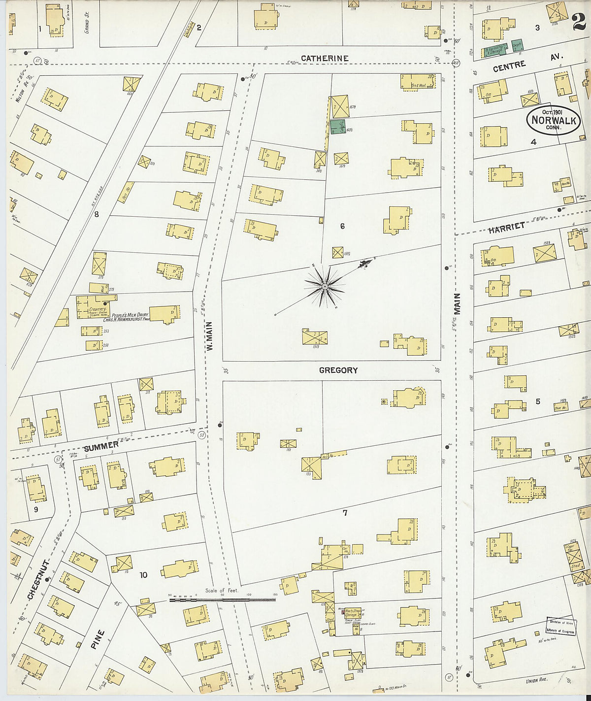 Norwalk, Fairfield County, Connecticut 1901 (Sheet 2 of 15) by Relic Map Company