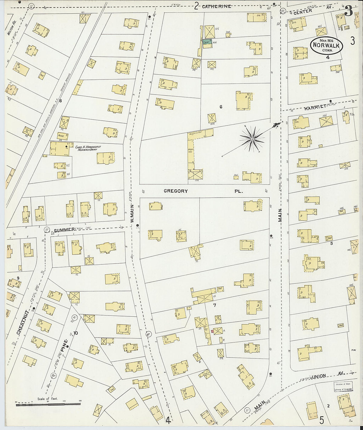 Norwalk, Fairfield County, Connecticut 1906 (Sheet 3 of 16) by Relic Map Company