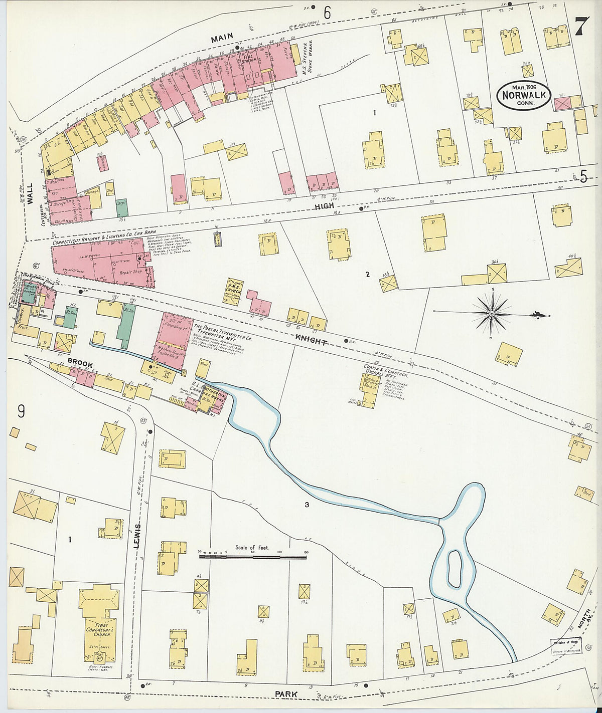 Norwalk, Fairfield County, Connecticut 1906 (Sheet 7 of 16) by Relic Map Company
