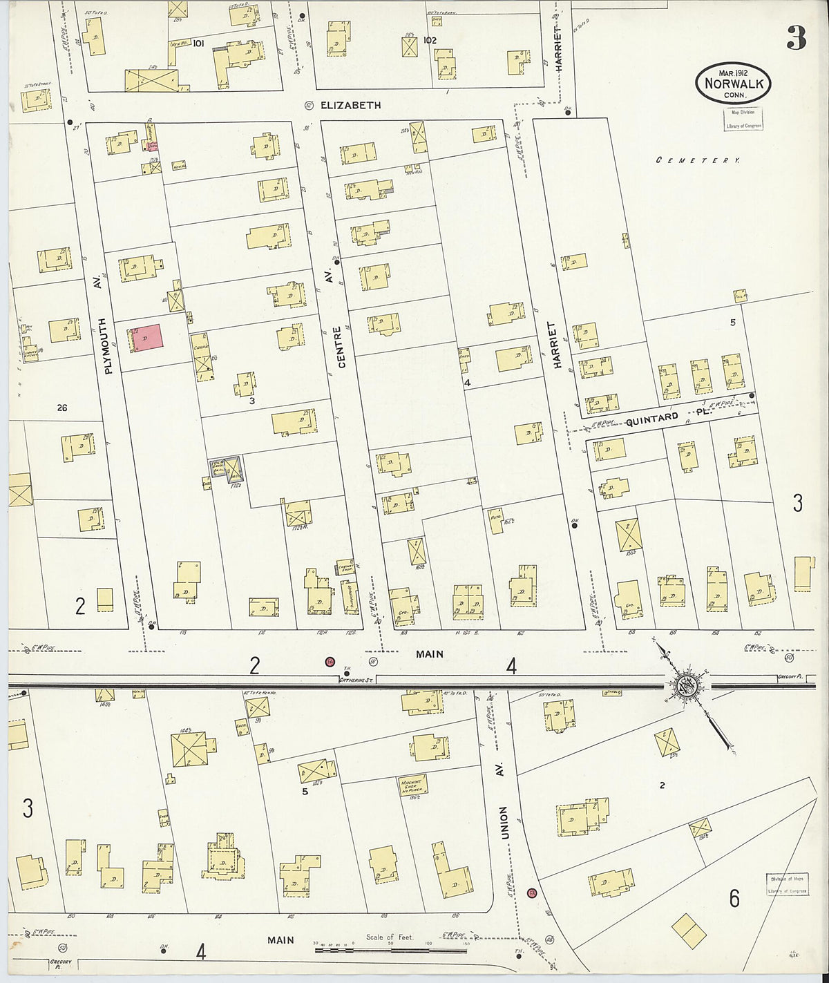 Norwalk, Fairfield County, Connecticut 1912 (Sheet 3 of 18) by Relic Map Company