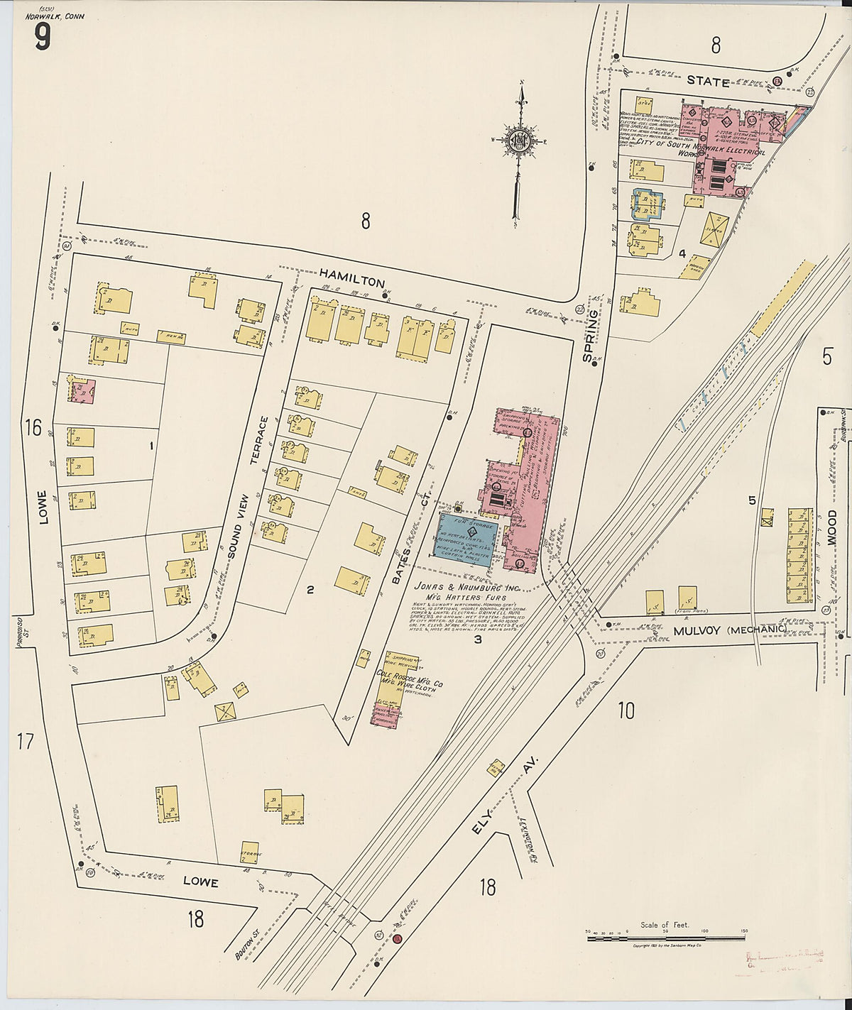 Norwalk, Fairfield County, Connecticut 1922 (Sheet 10) by Relic Map Company