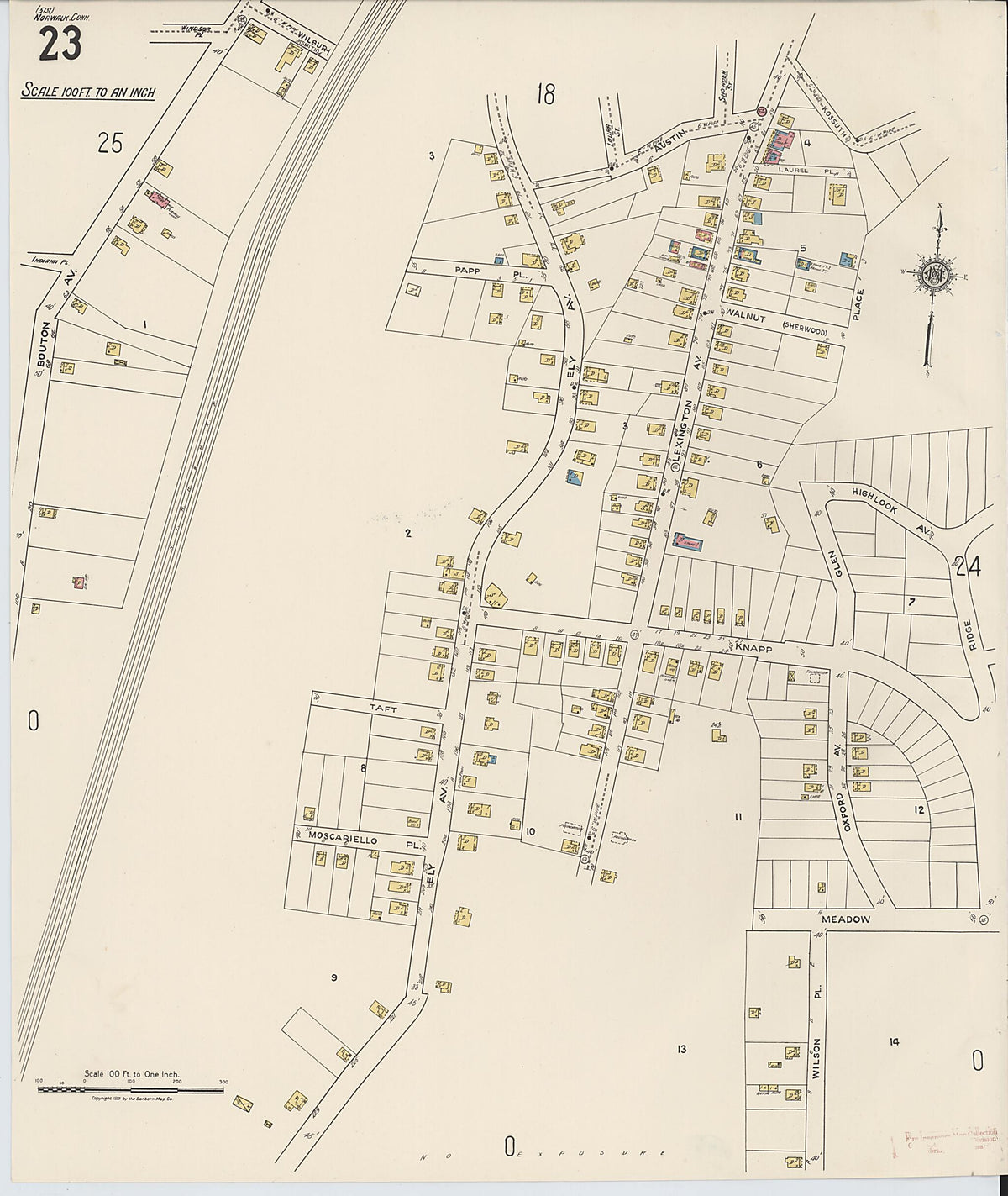 Norwalk, Fairfield County, Connecticut 1922 (Sheet 24) by Relic Map Company