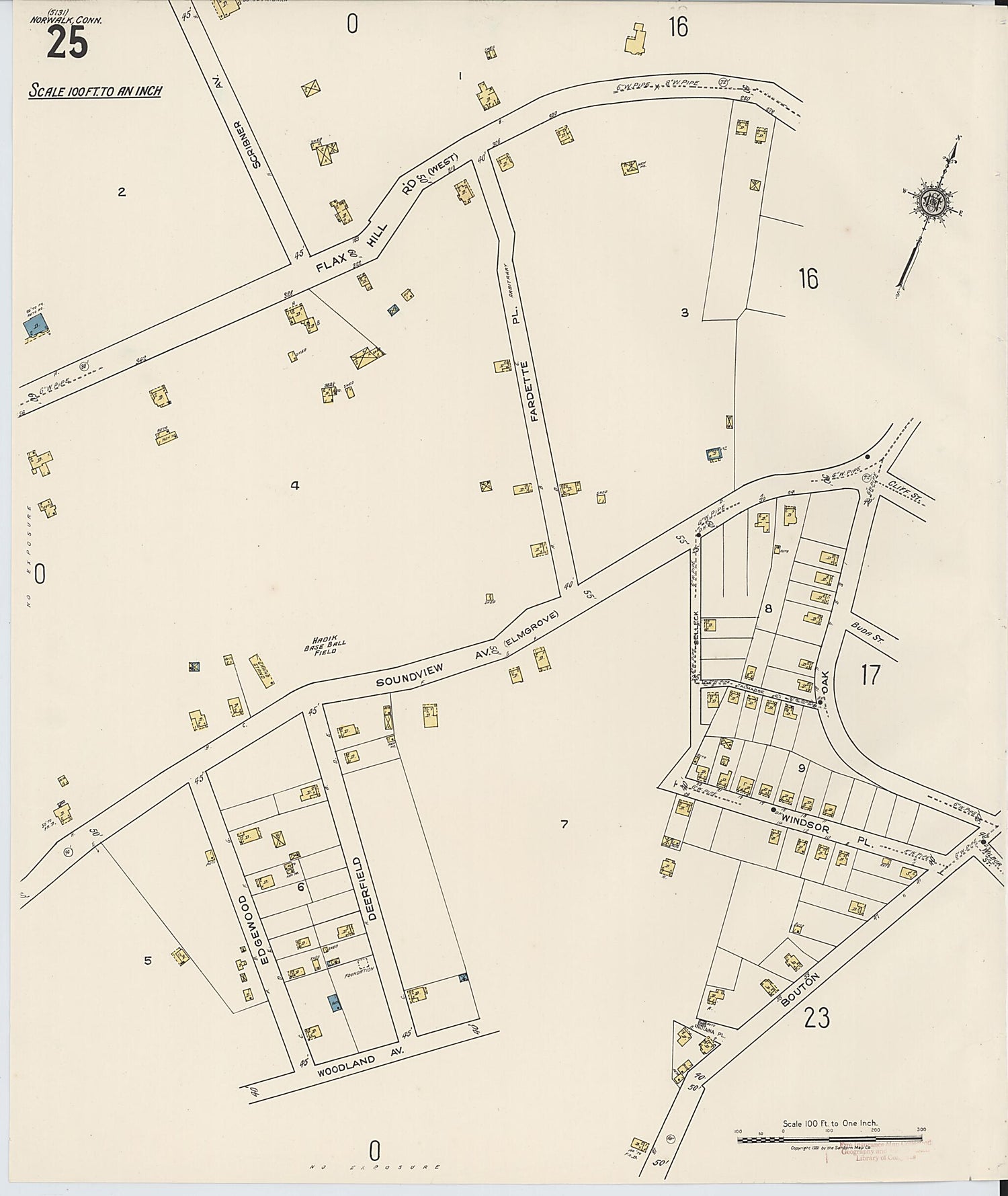 This old map of Norwalk, Fairfield County, Connecticut was created by Sanborn Map Company in 1922