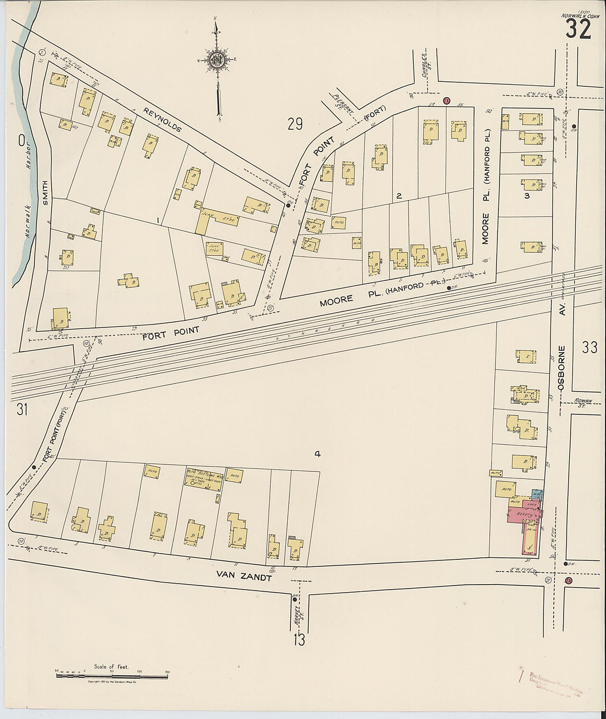 Norwalk, Fairfield County, Connecticut 1922 (Sheet 33) by Relic Map Company