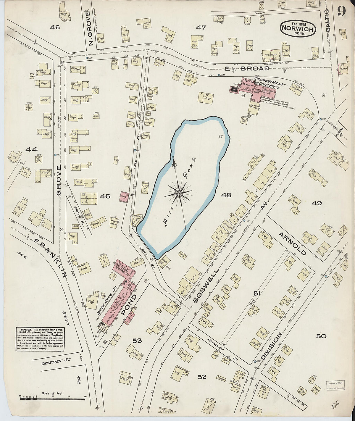 Norwich, New London County, Connecticut 1885 (Sheet 9 of 13) by Relic Map Company