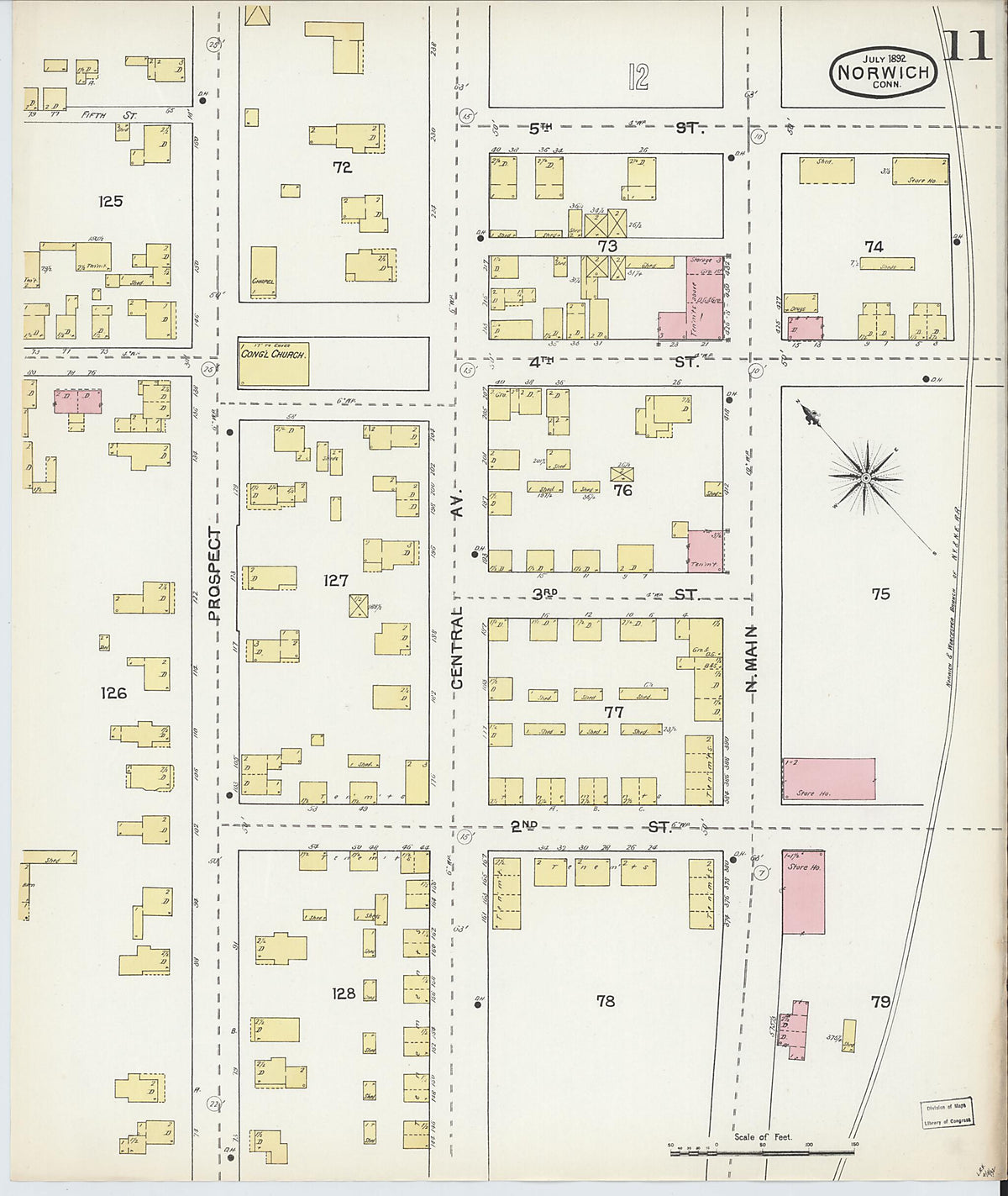 Norwich, New London County, Connecticut 1892 (Sheet 11 of 17) by Relic Map Company