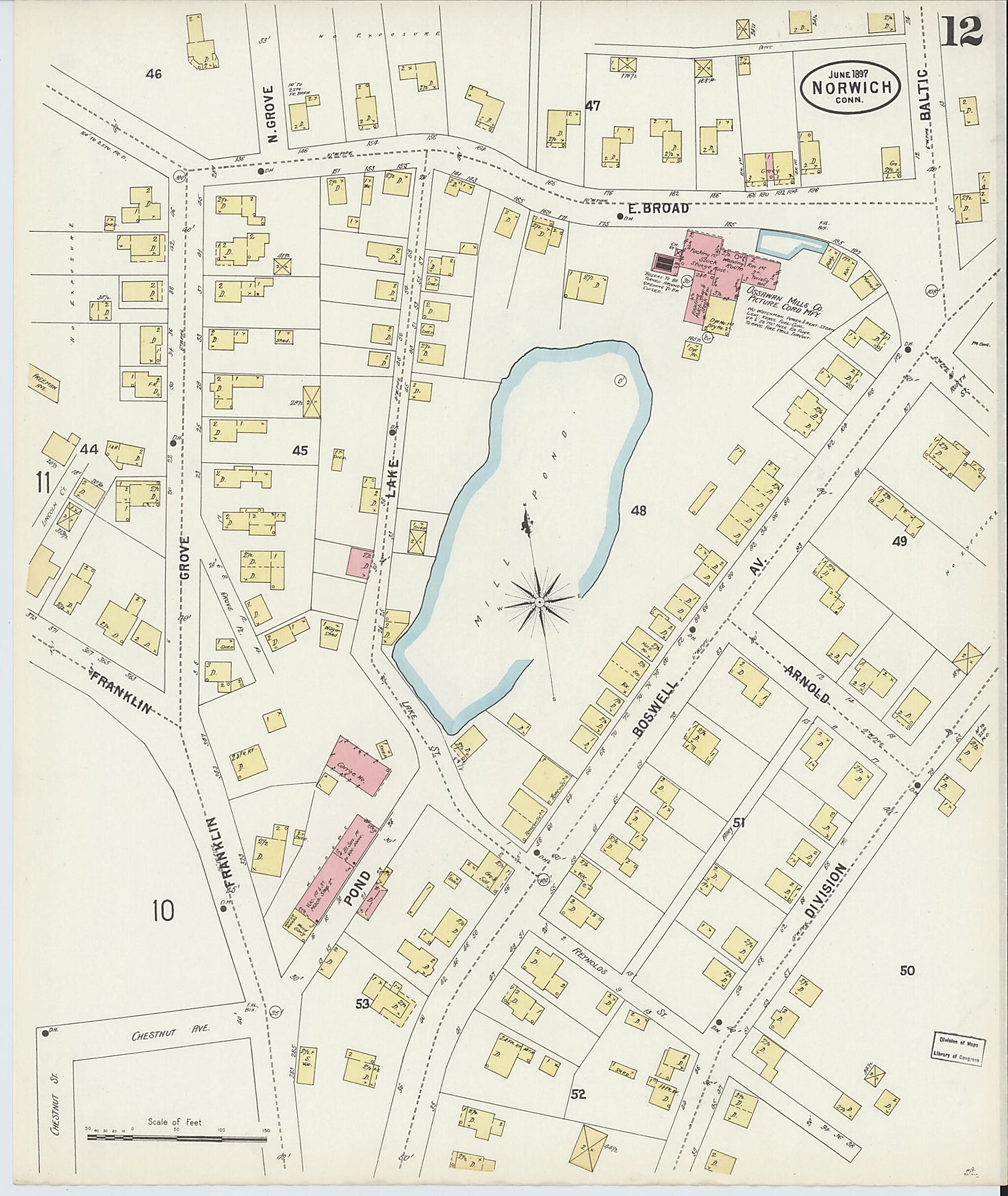 This old map of Norwich, New London County, Connecticut was created by Sanborn Map Company in 1897