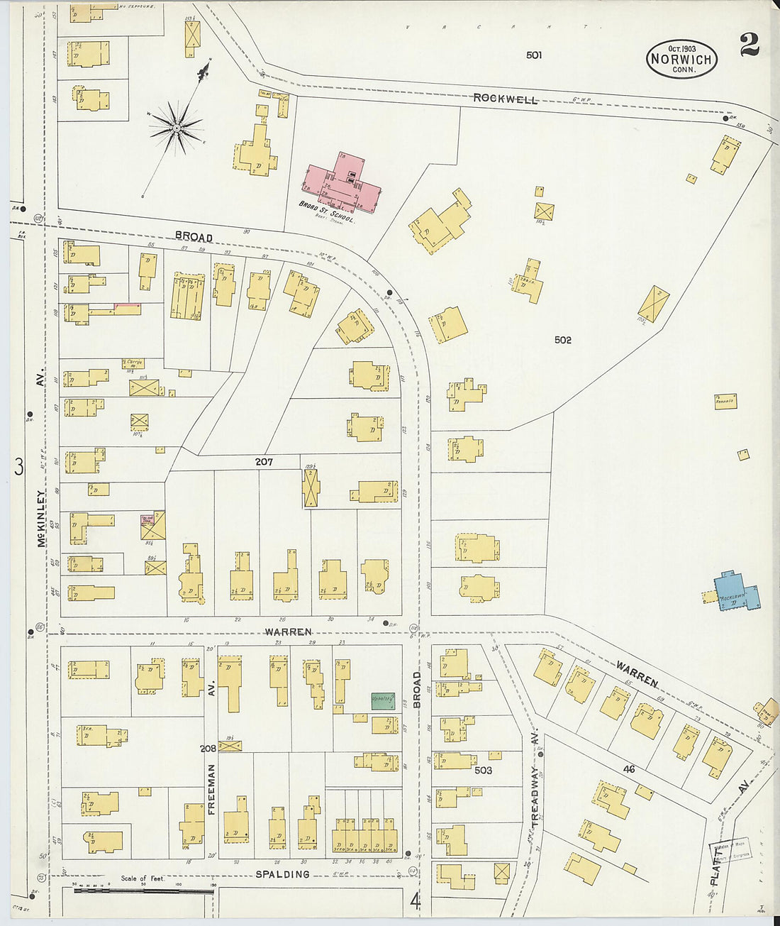 This old map of Norwich, New London County, Connecticut was created by Sanborn Map Company in 1903