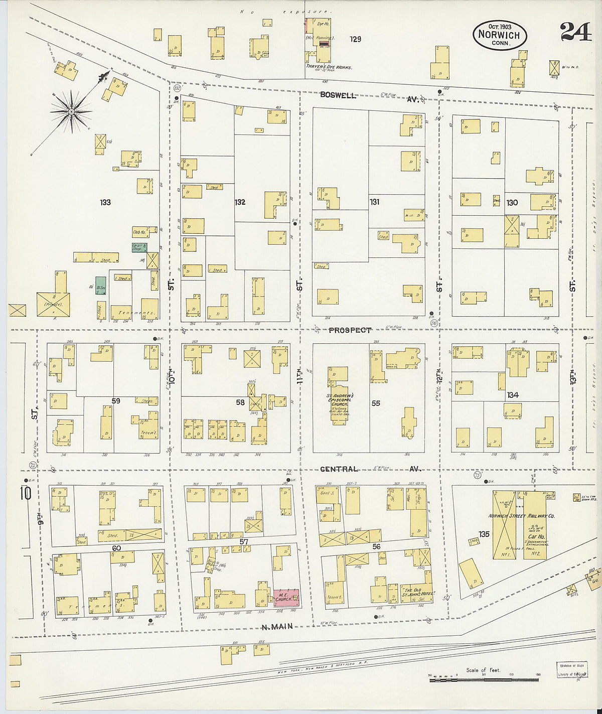 Norwich, New London County, Connecticut 1903 (Sheet 24 of 26) by Relic Map Company