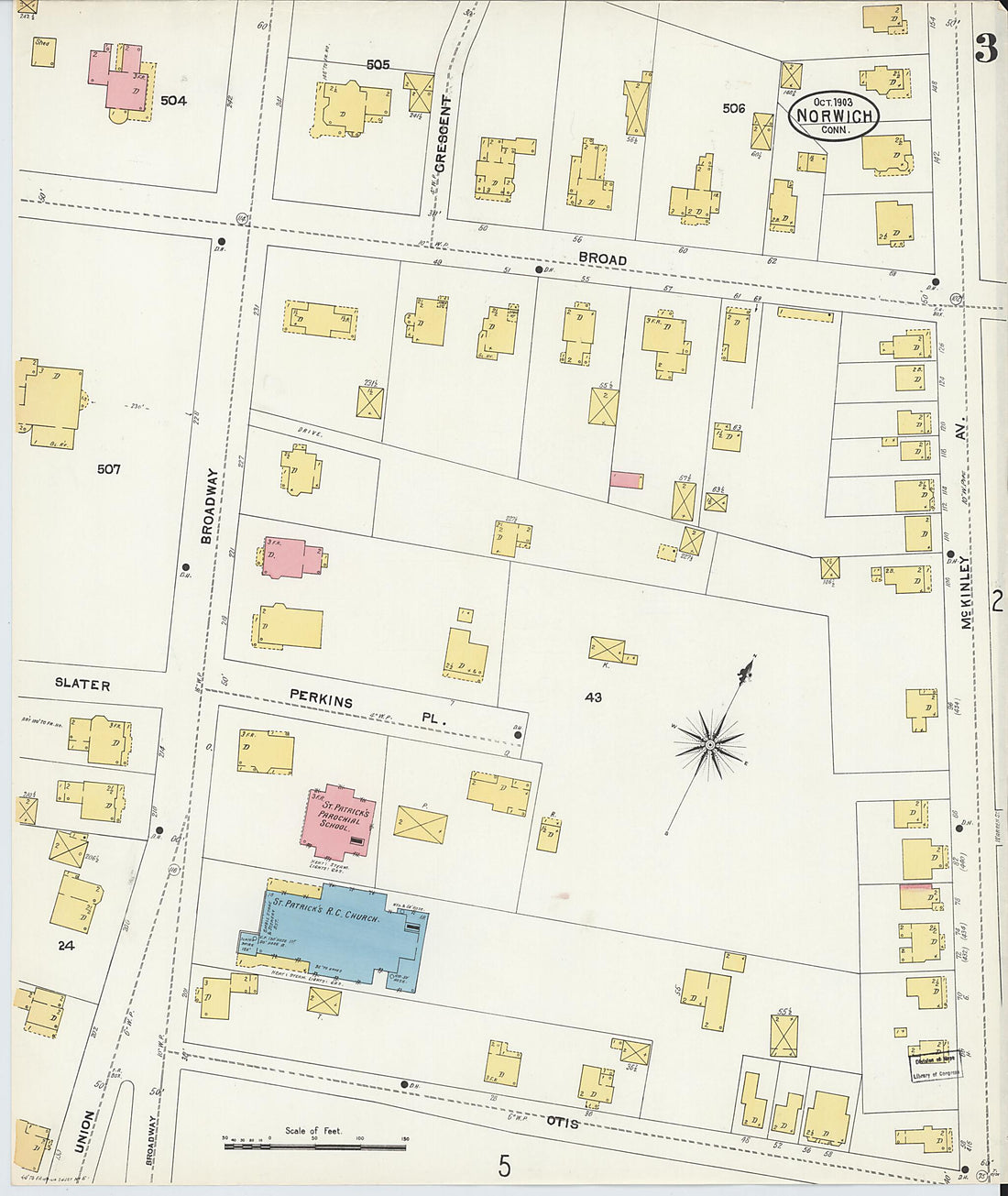 This old map of Norwich, New London County, Connecticut was created by Sanborn Map Company in 1903