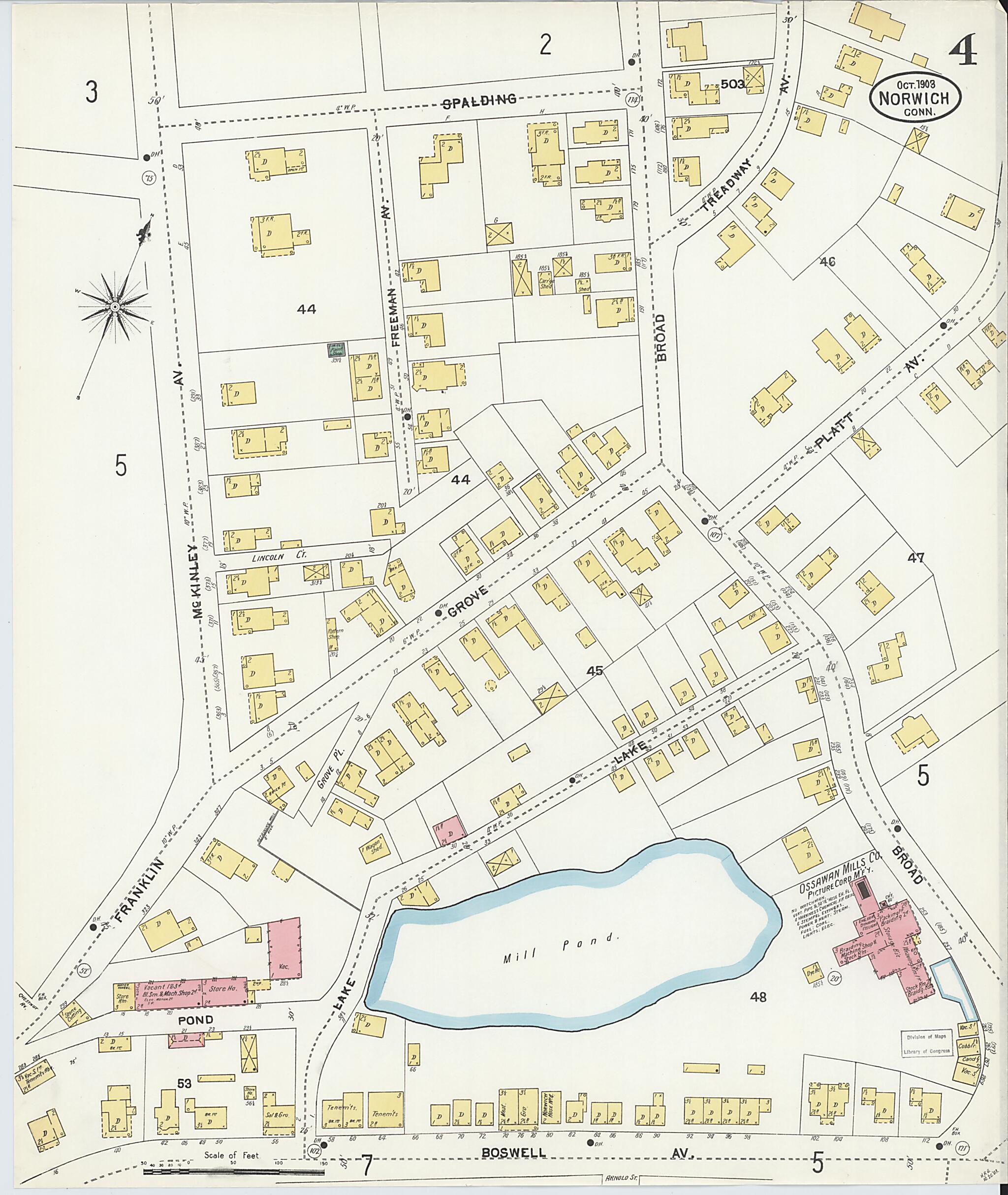 This old map of Norwich, New London County, Connecticut was created by Sanborn Map Company in 1903