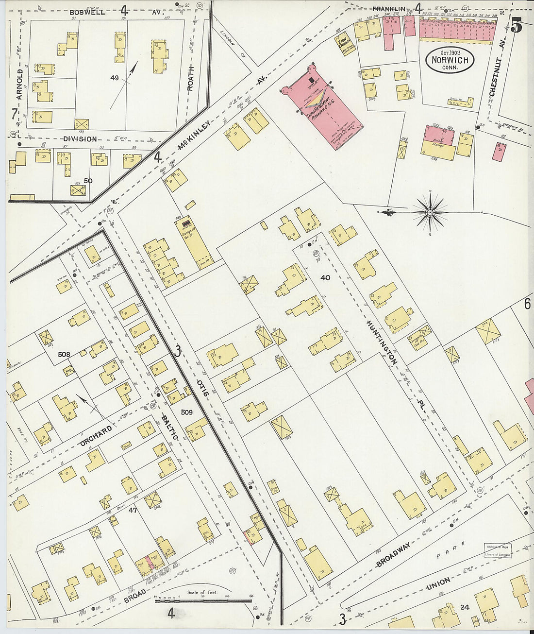 This old map of Norwich, New London County, Connecticut was created by Sanborn Map Company in 1903