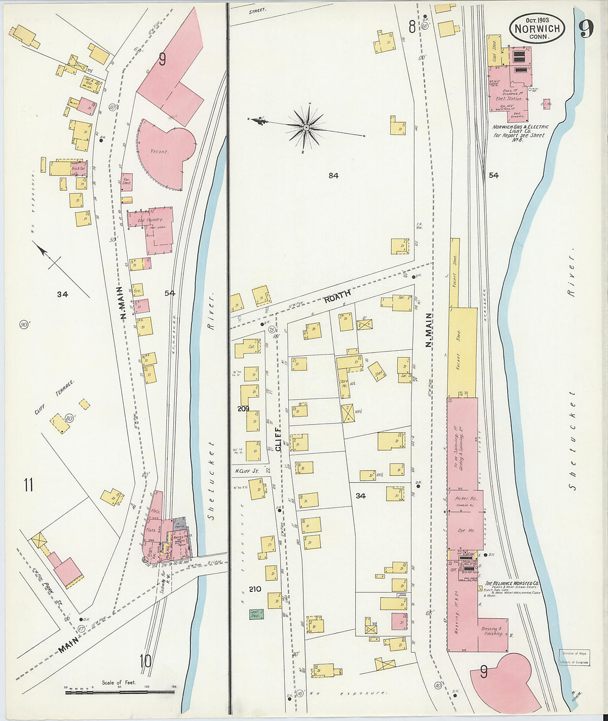 Norwich, New London County, Connecticut 1903 (Sheet 9 of 26) by Relic Map Company