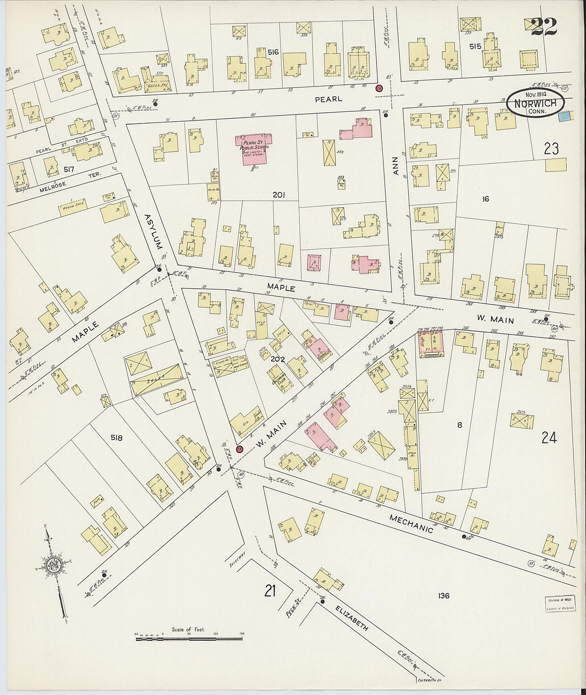 Norwich, New London County, Connecticut 1914 (Sheet 22 of 33) by Relic Map Company