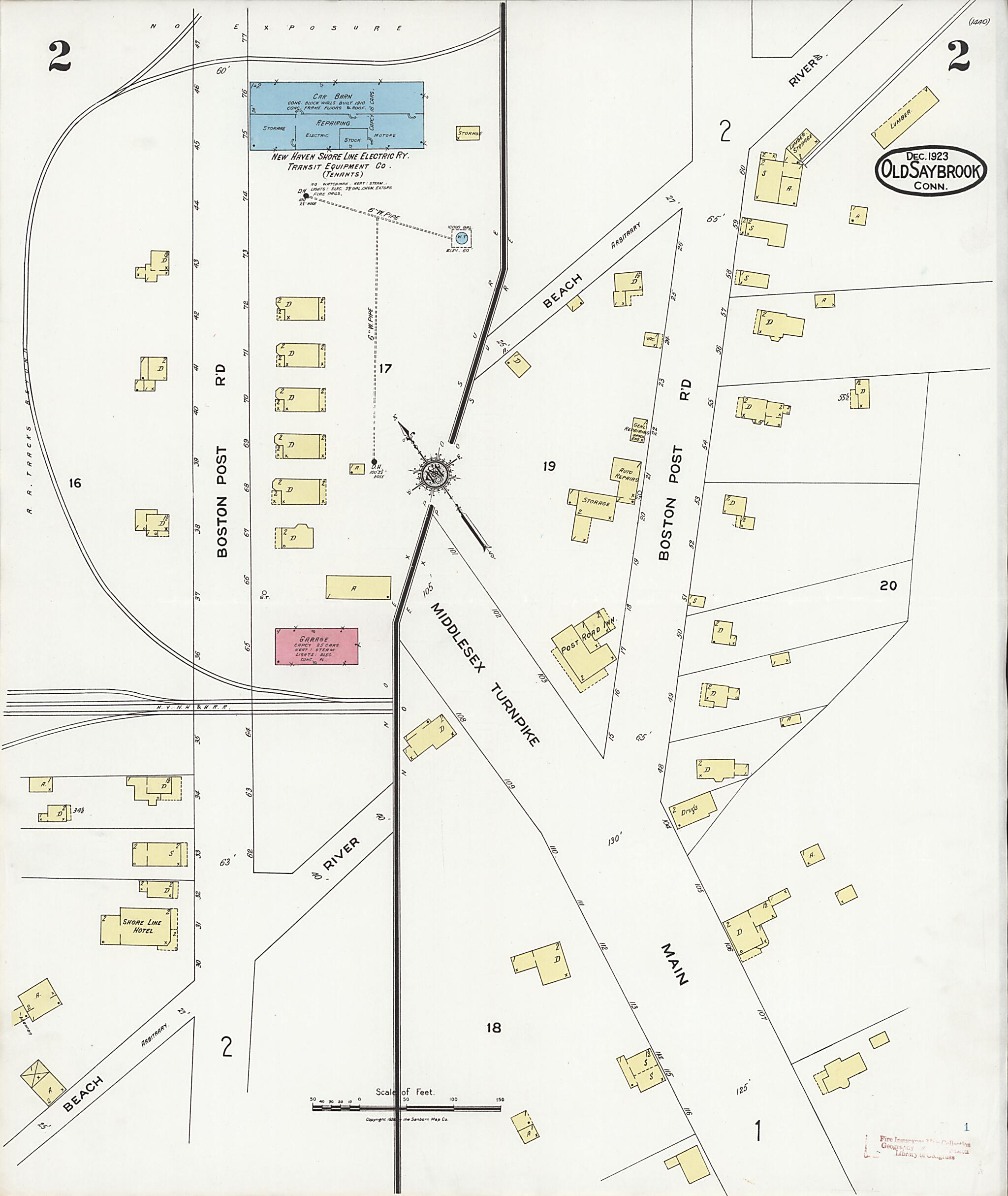 This old map of Saybrook Point, Middlesex County, Connecticut was created by Sanborn Map Company in 1923