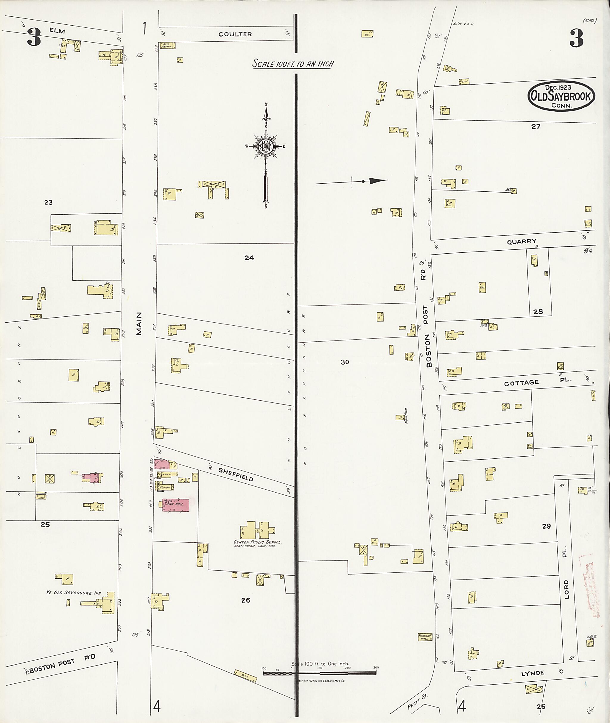This old map of Saybrook Point, Middlesex County, Connecticut was created by Sanborn Map Company in 1923