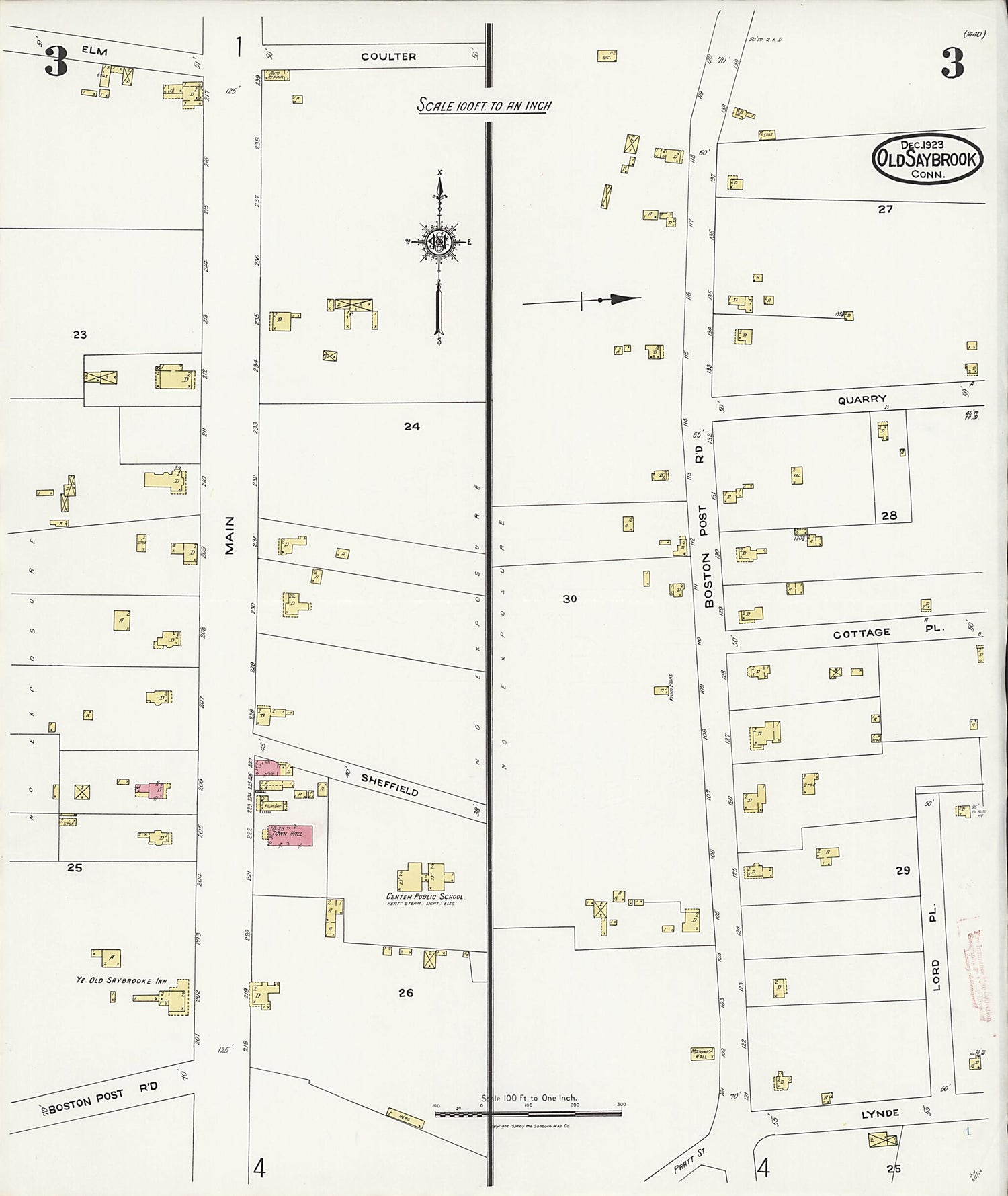 This old map of Saybrook Point, Middlesex County, Connecticut was created by Sanborn Map Company in 1923