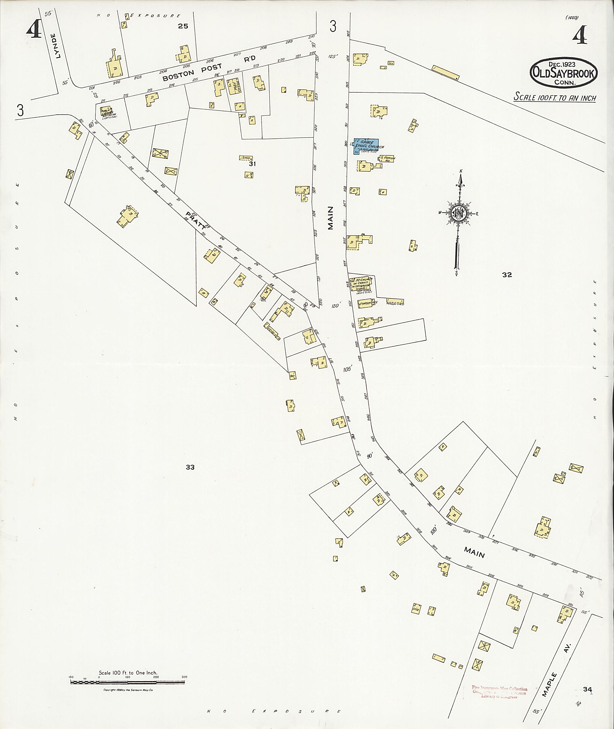 This old map of Saybrook Point, Middlesex County, Connecticut was created by Sanborn Map Company in 1923