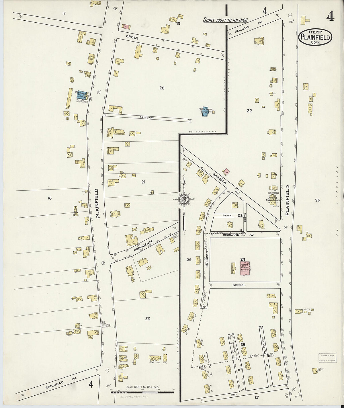 Plainfield, Windham County, Connecticut 1917 (Sheet 4 of 4) by Relic Map Company