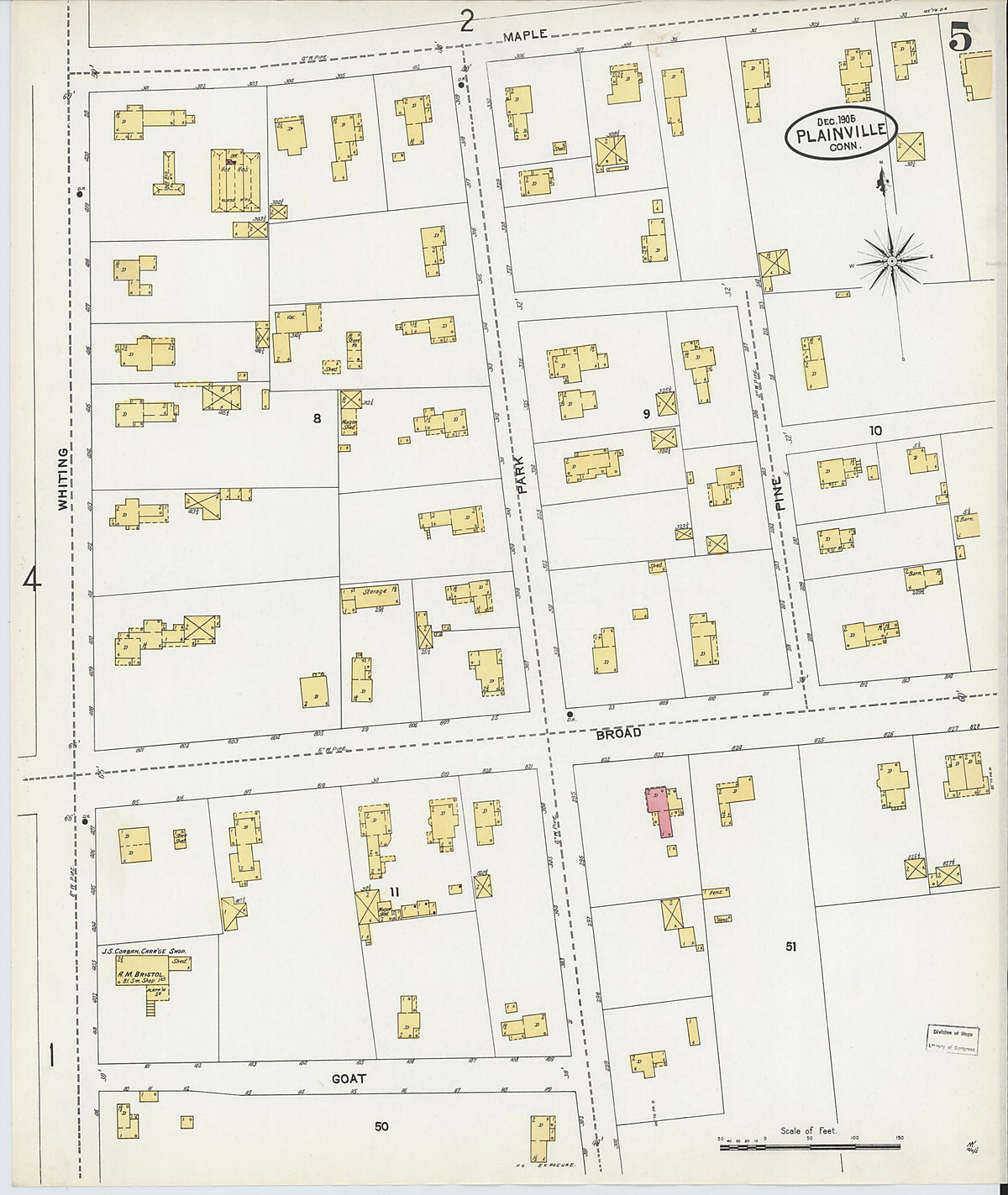 Plainville, Hartford County, Connecticut 1905 (Sheet 5 of 5) by Relic Map Company