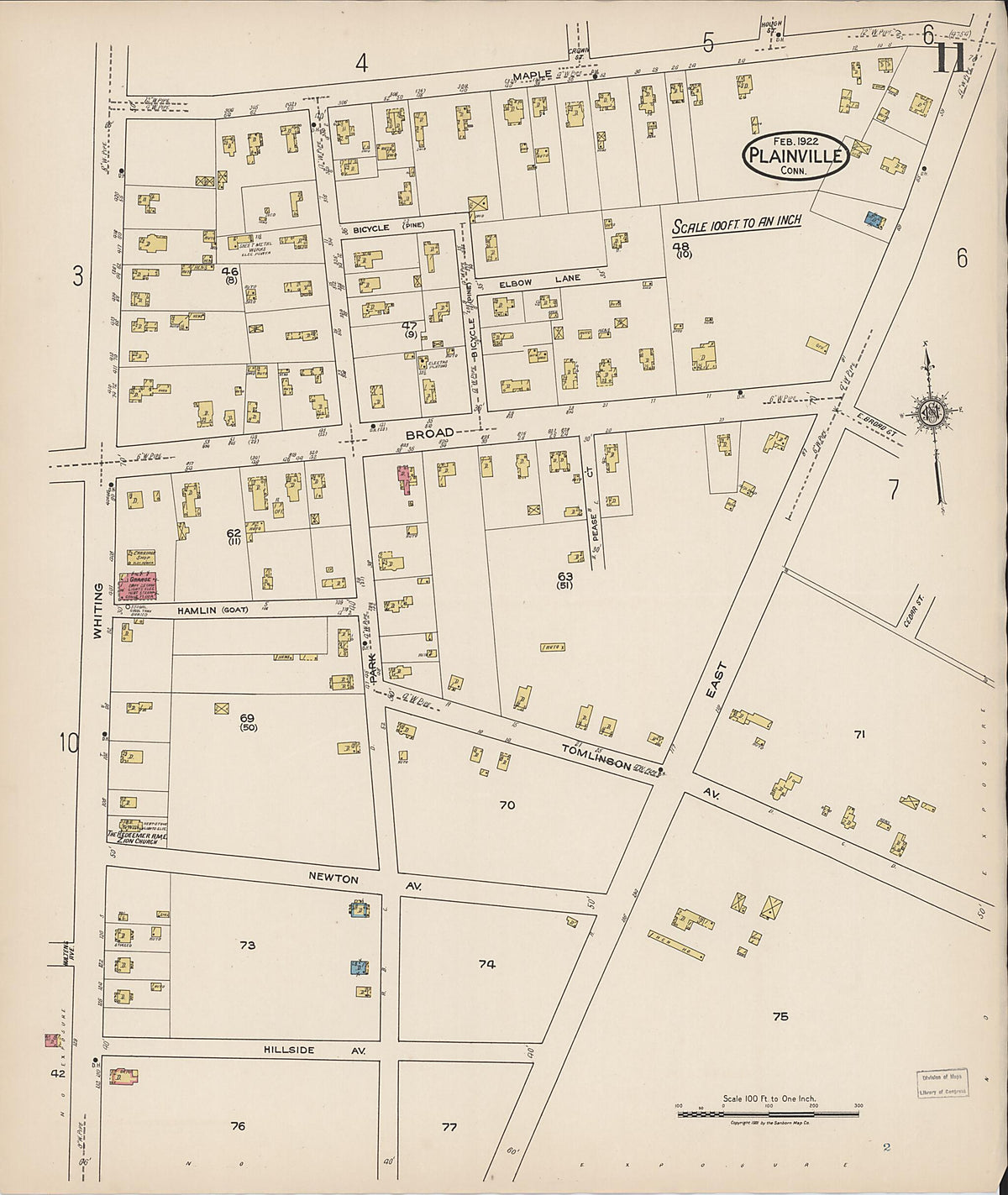 Plainville, Hartford County, Connecticut 1922 (Sheet 11 of 12) by Relic Map Company